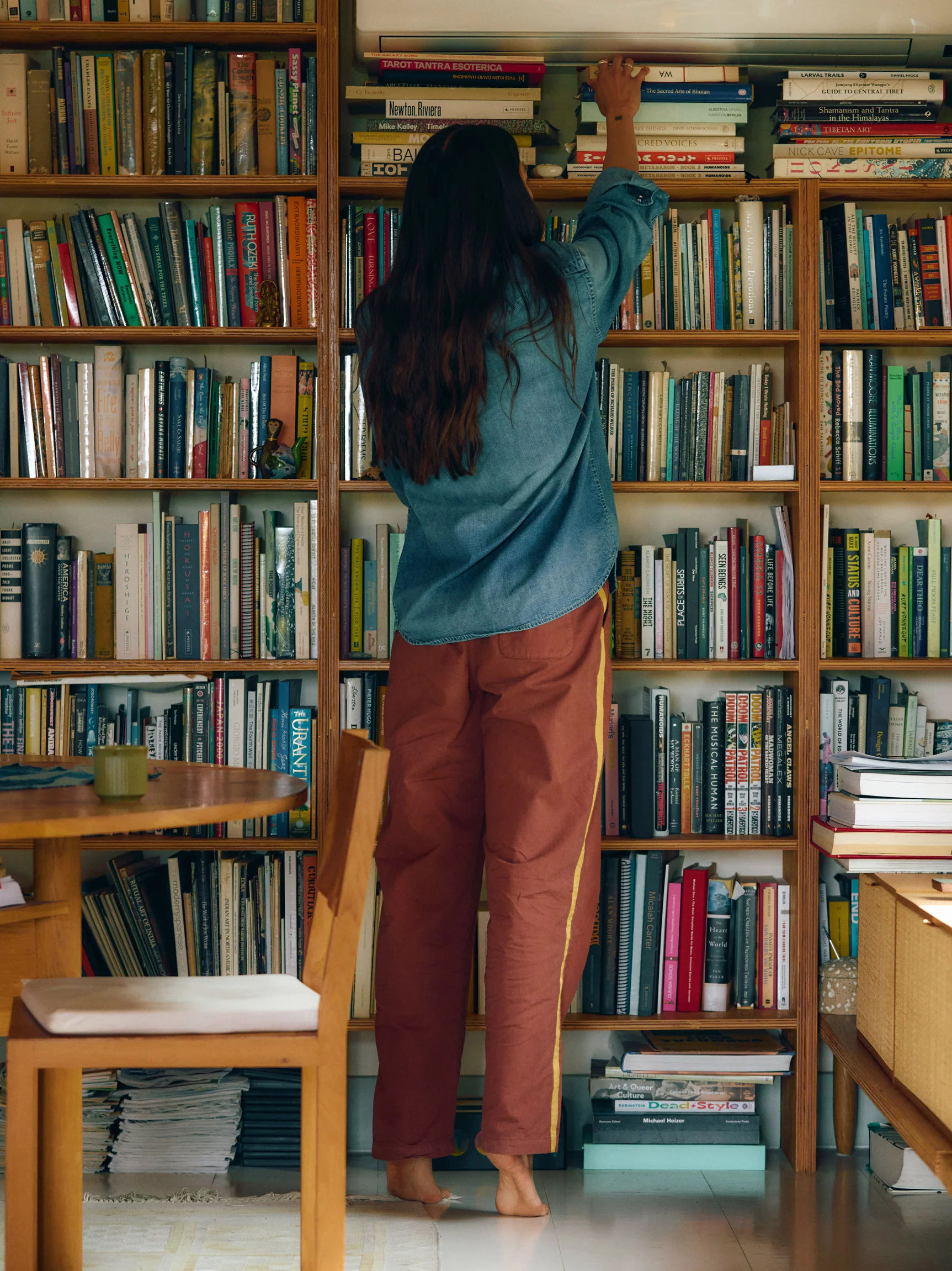 baker striped trouser in terra - Image 6