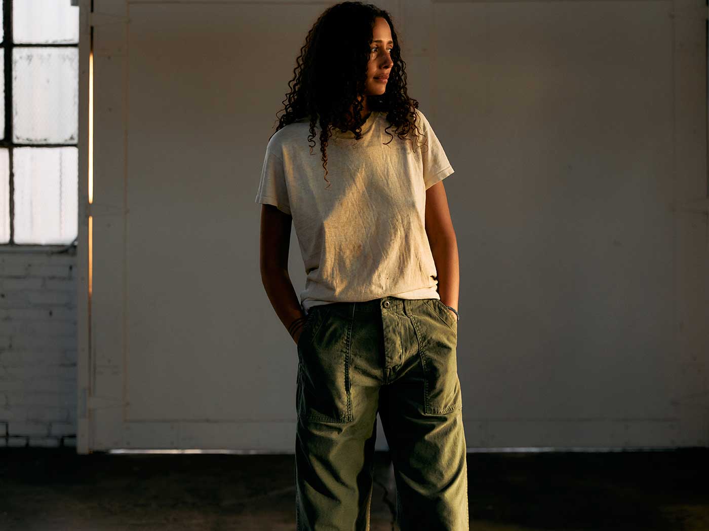 blake military trouser in olive - Image 3