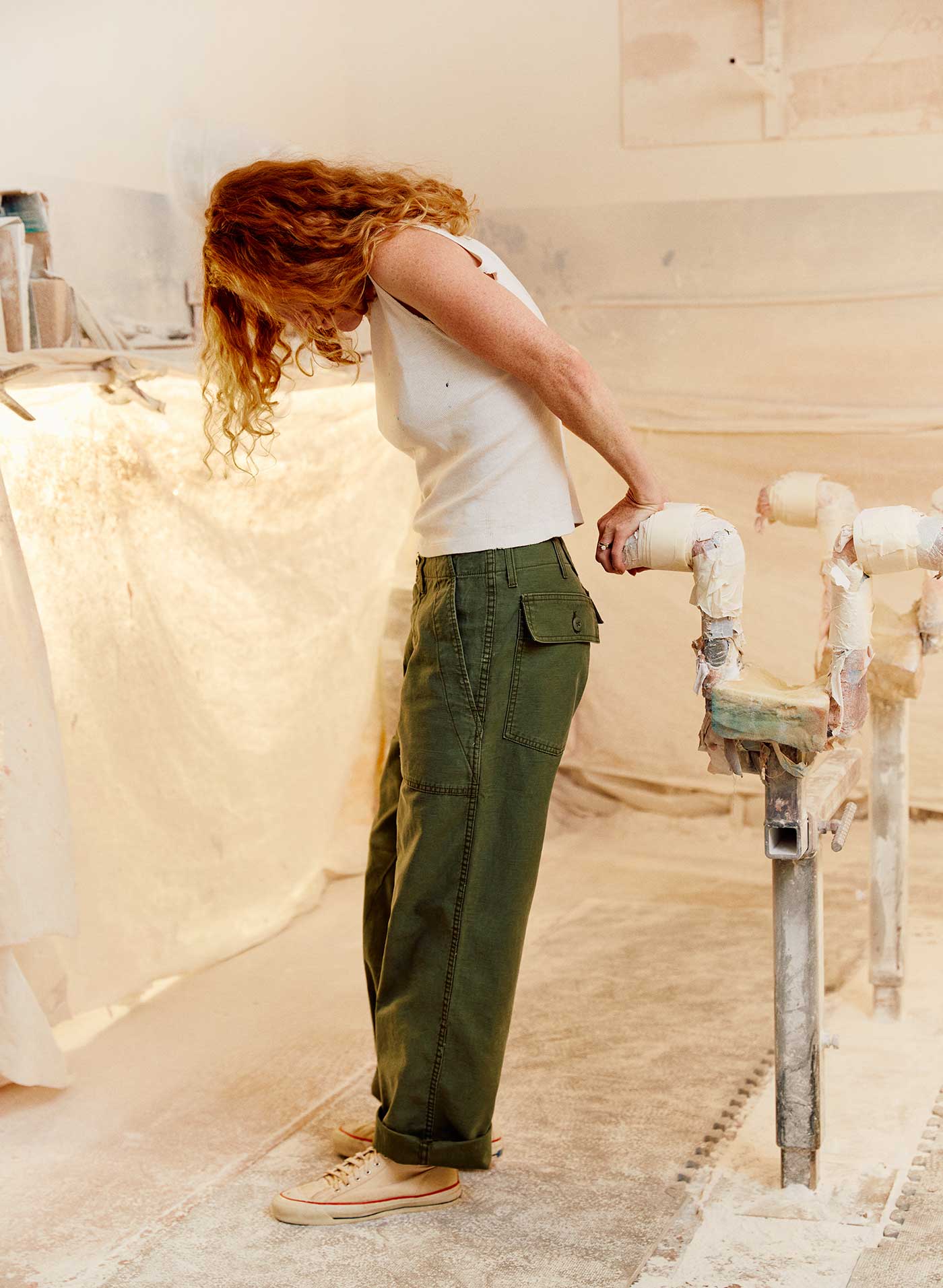 blake military trouser in olive - Image 6