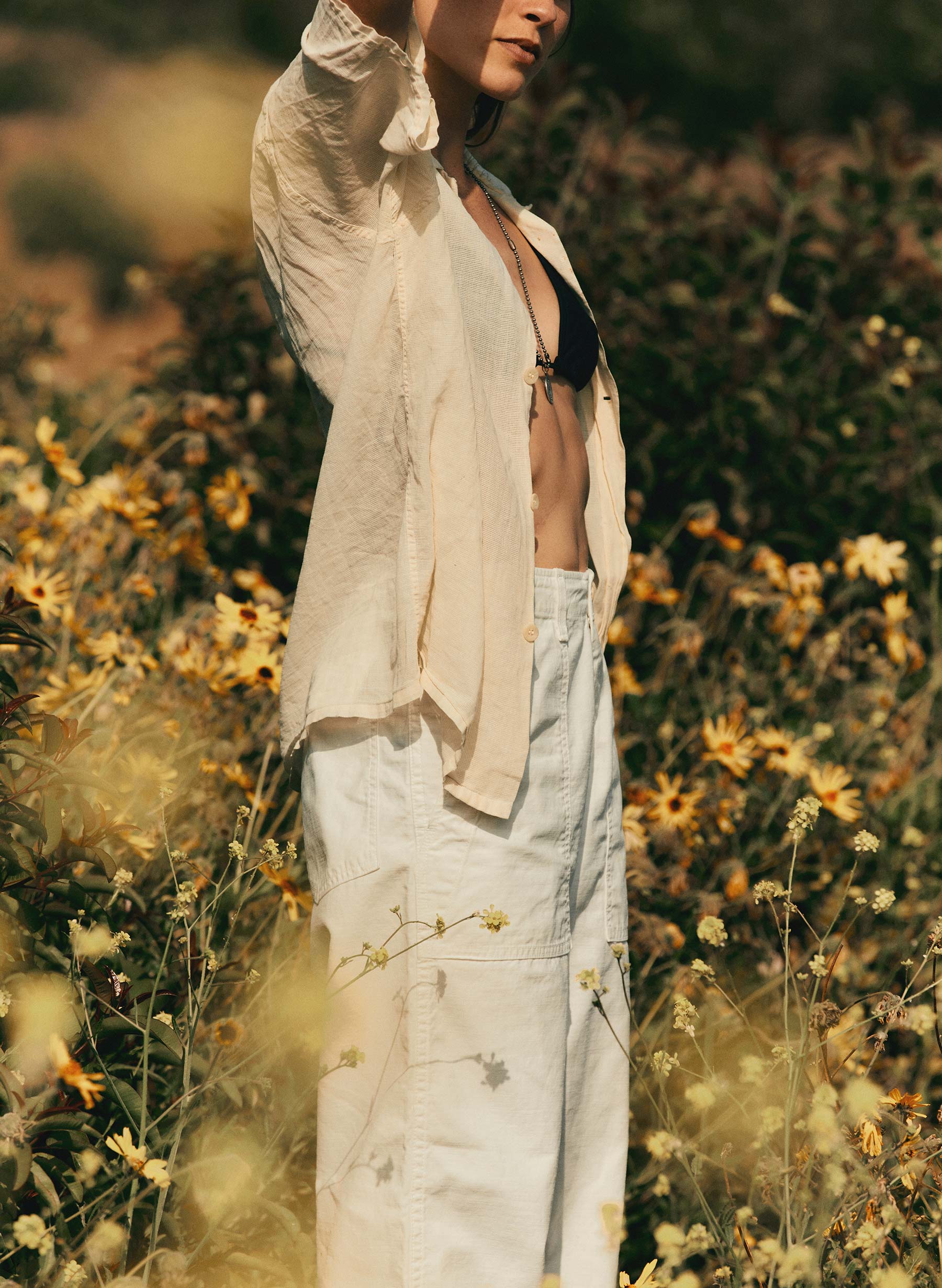 blake military trouser in white - Image 3