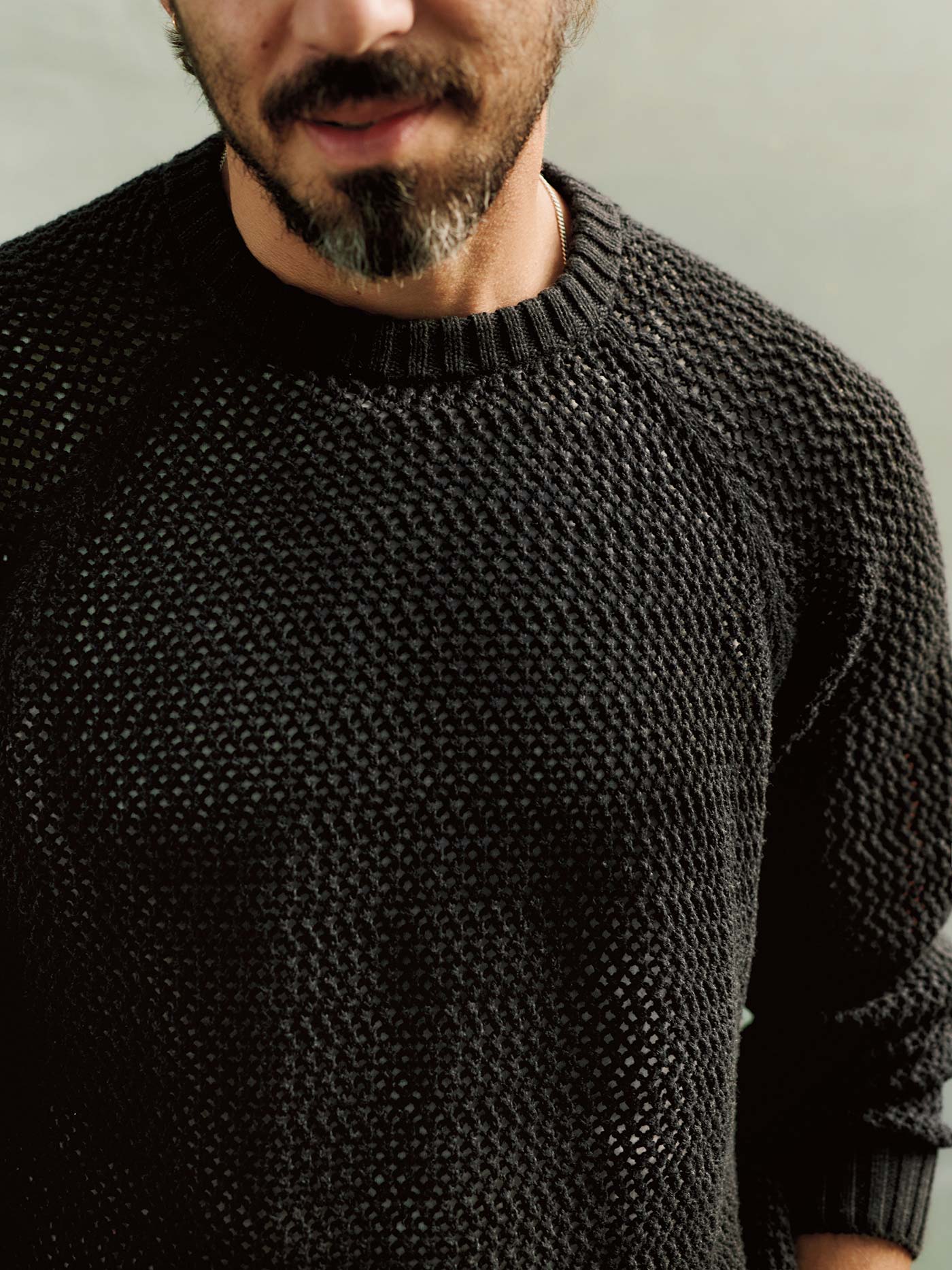 cascabel open weave sweater in black - Image 3