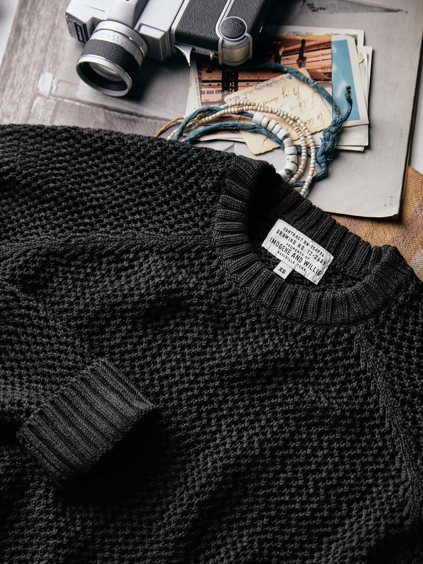 cascabel open weave sweater in black - Image 5