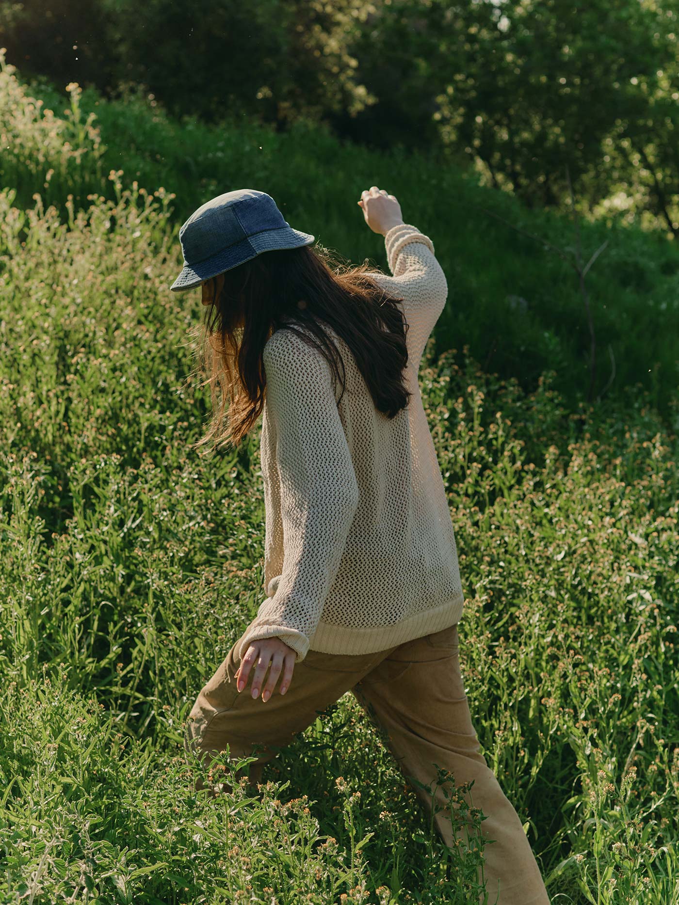 cascabel open weave sweater in natural - Image 6