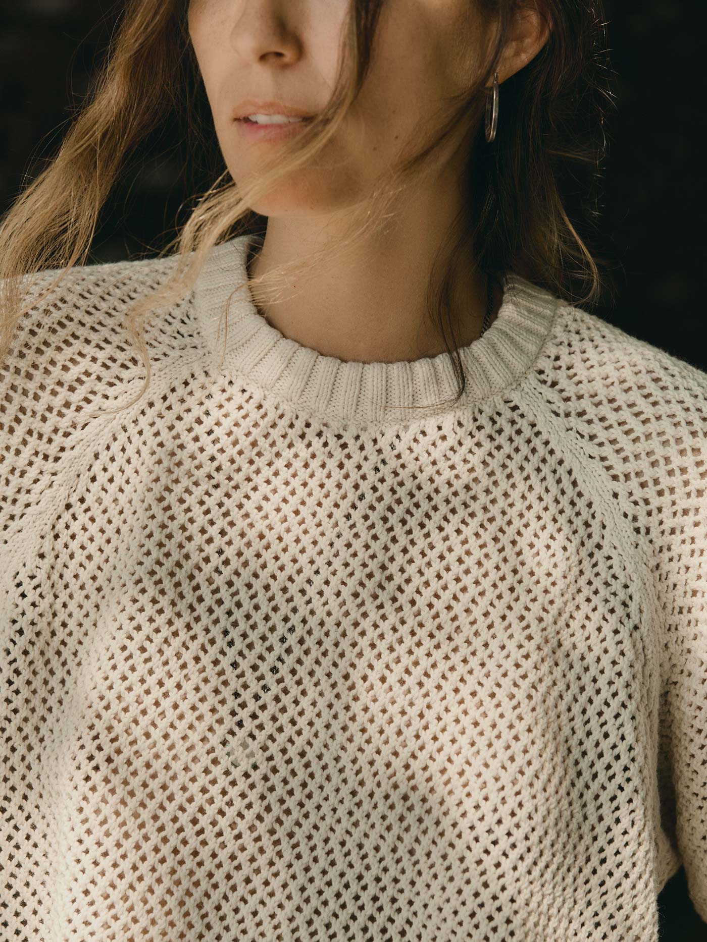 cascabel open weave sweater in natural - Image 8