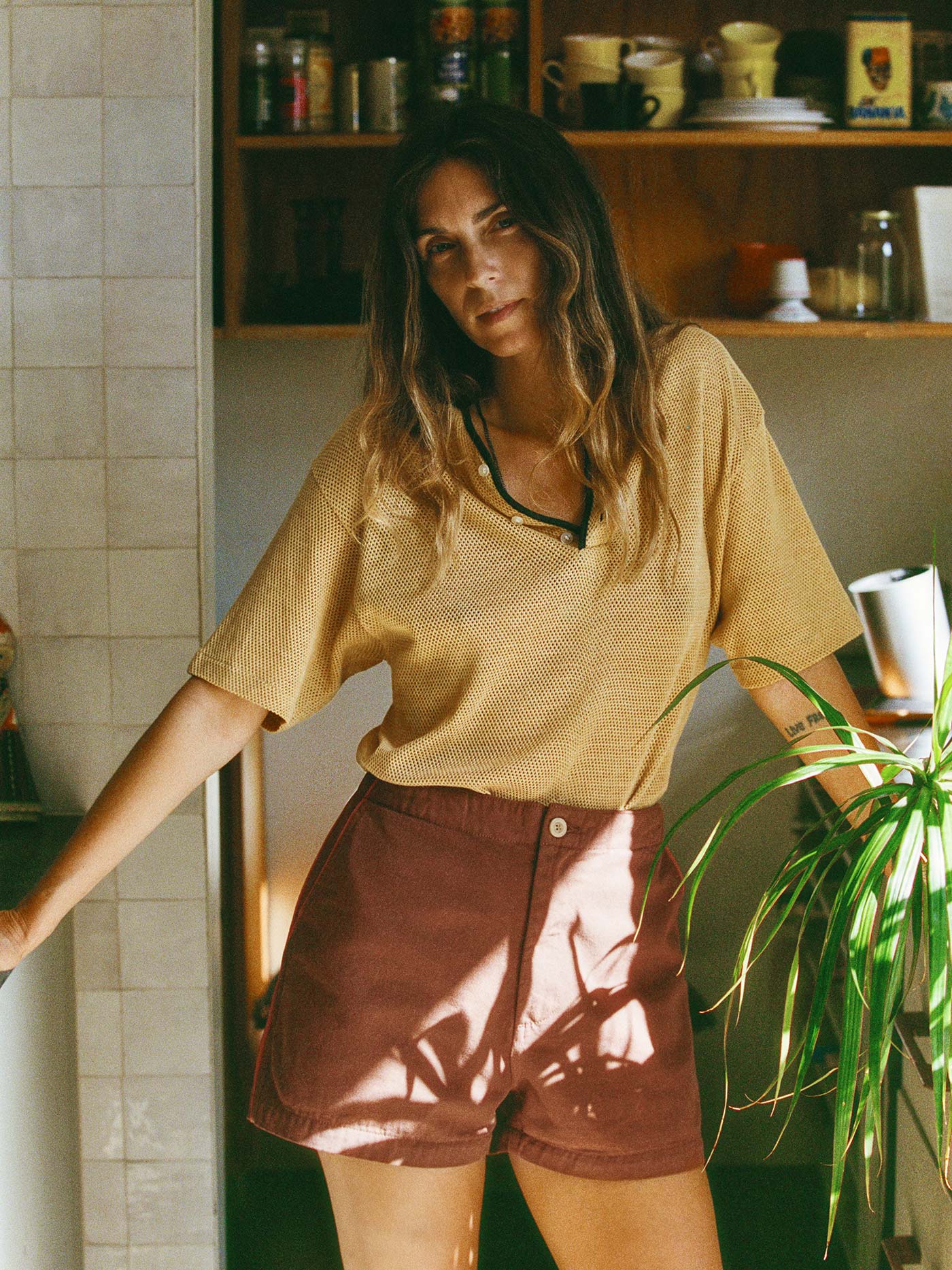club short in terracotta - Image 3