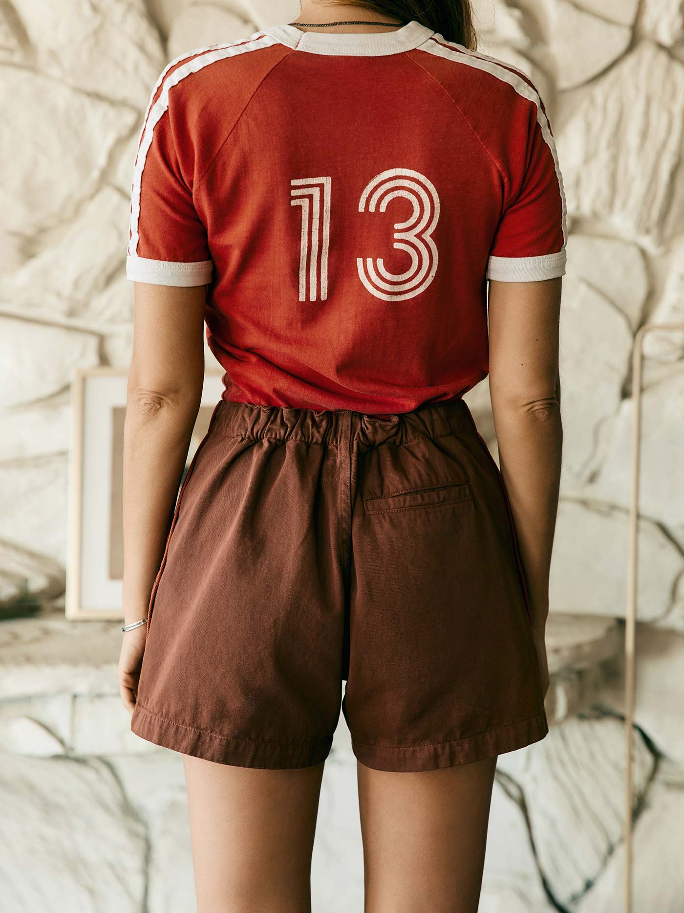 club short in terracotta - Image 6