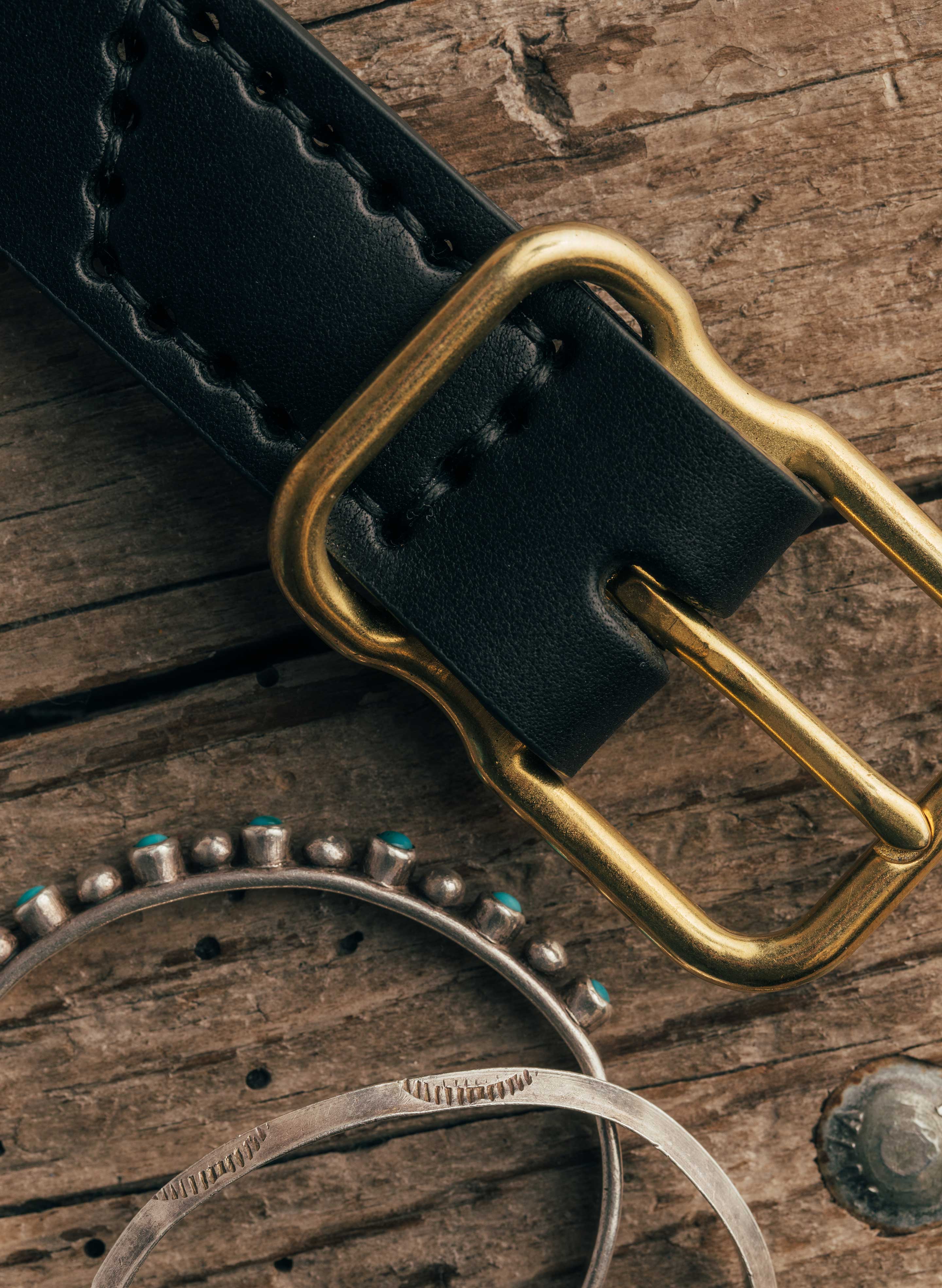 emil erwin narrow signature belt in black - Image 4