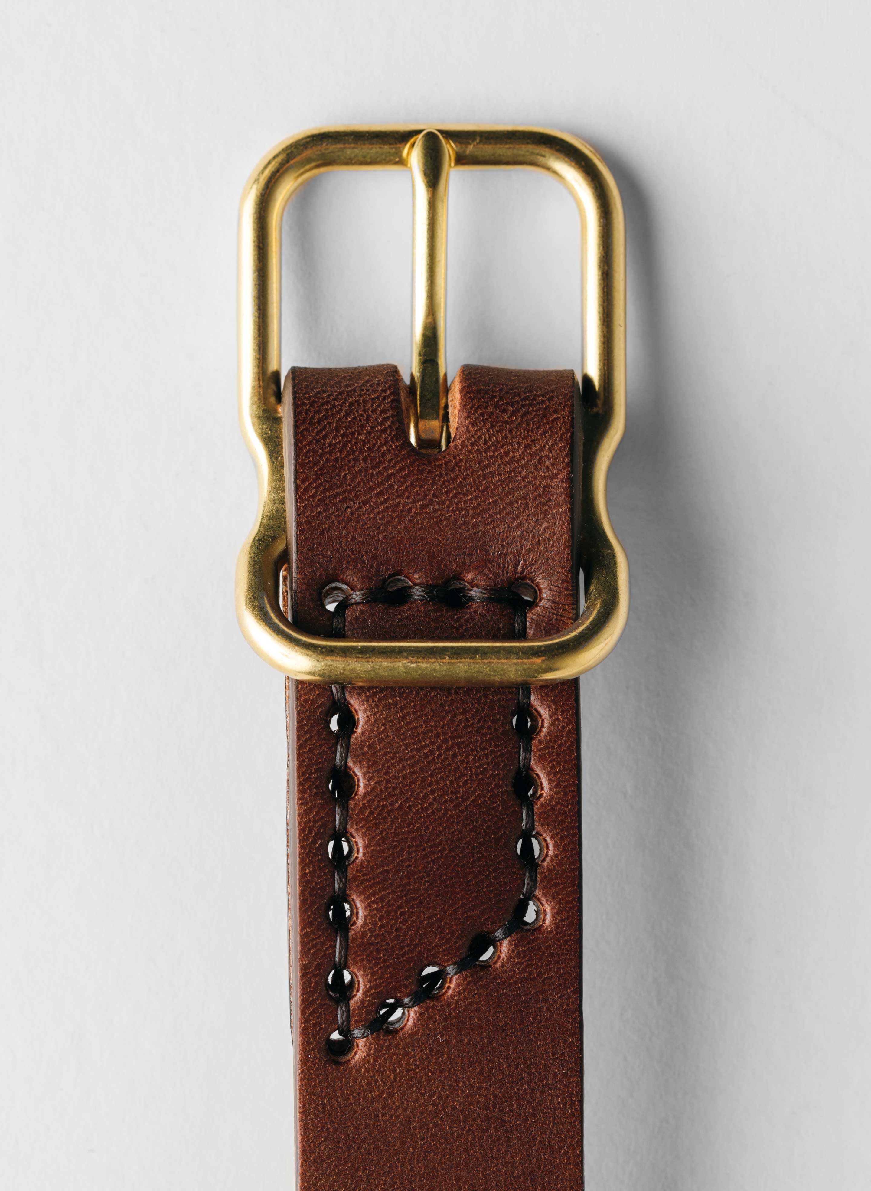 emil erwin narrow signature belt in walnut - Image 8