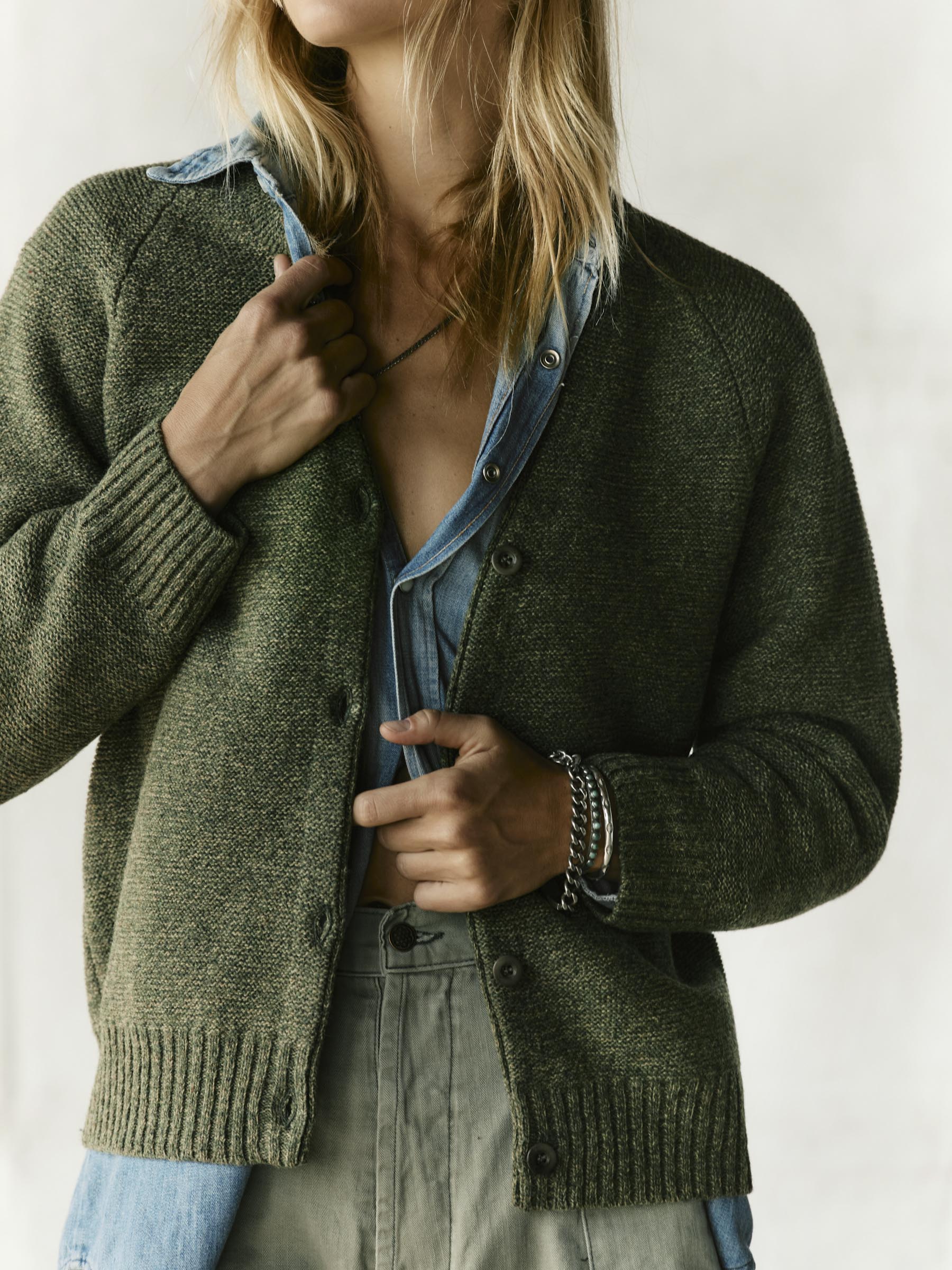 evie cardigan in sage - Image 5
