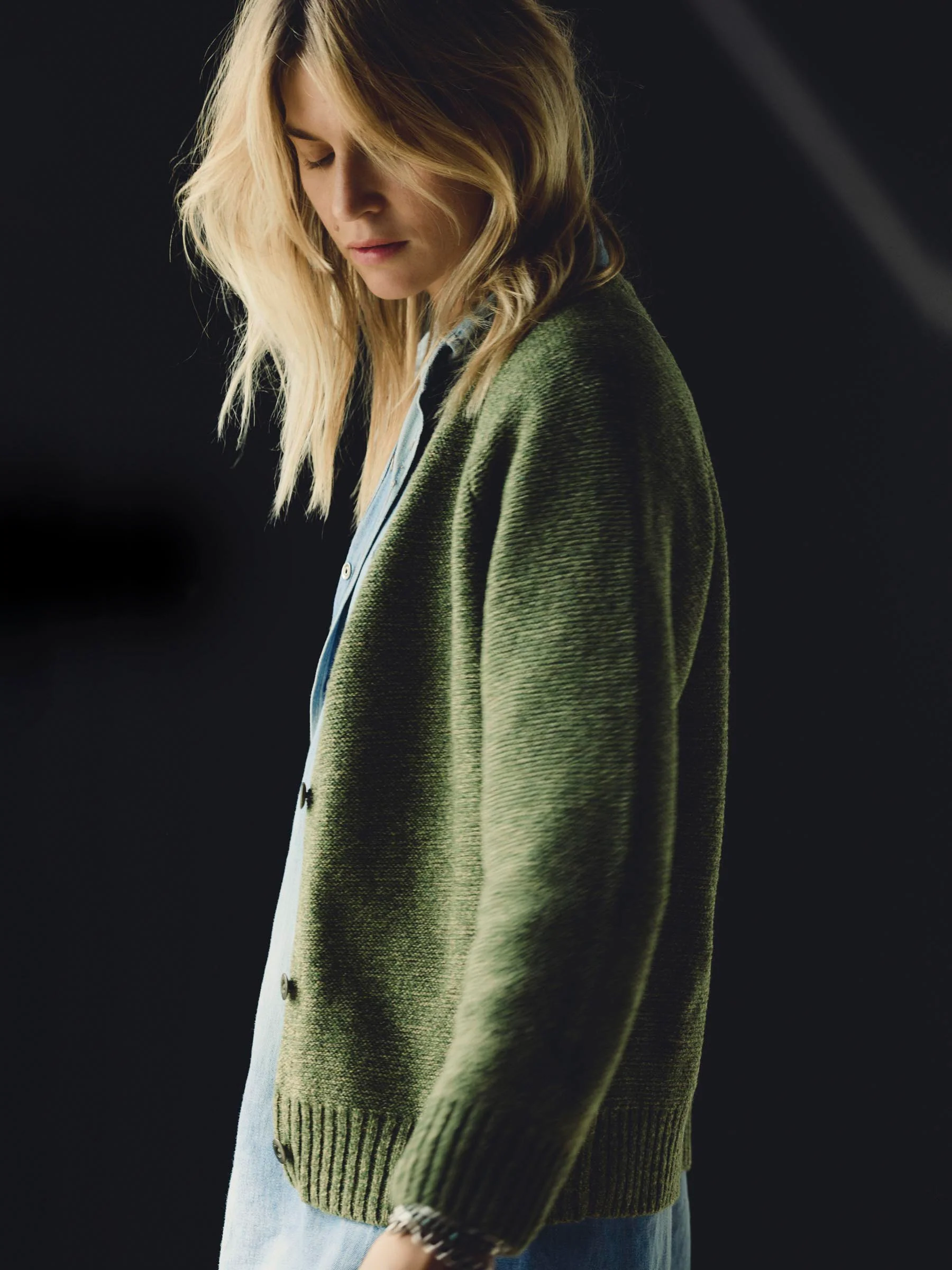 evie cardigan in sage - Image 6