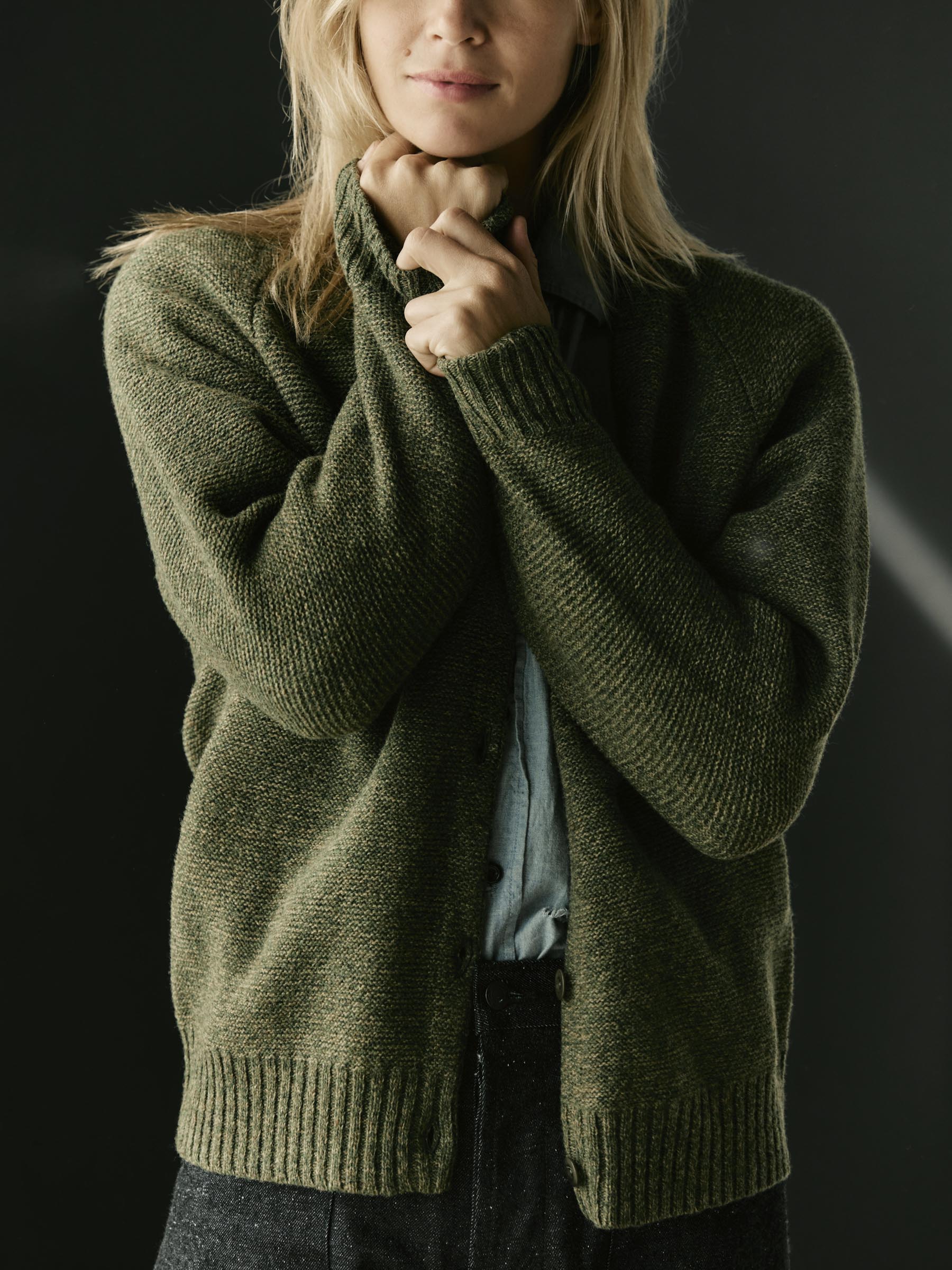evie cardigan in sage - Image 7