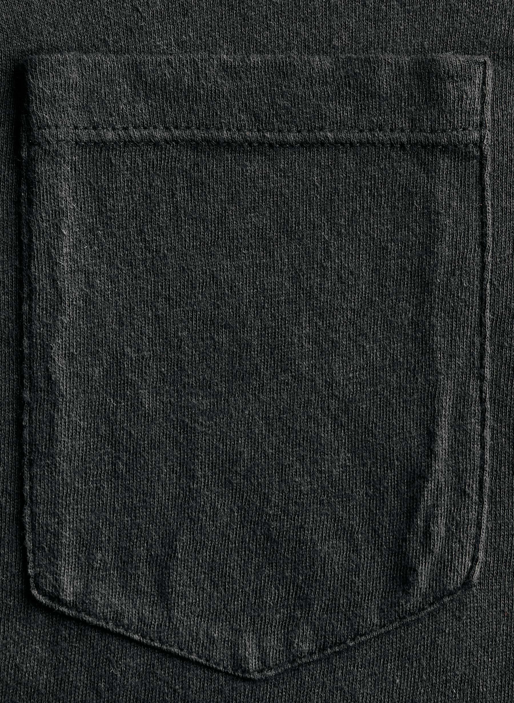 faded black knit pocket tee - Image 7