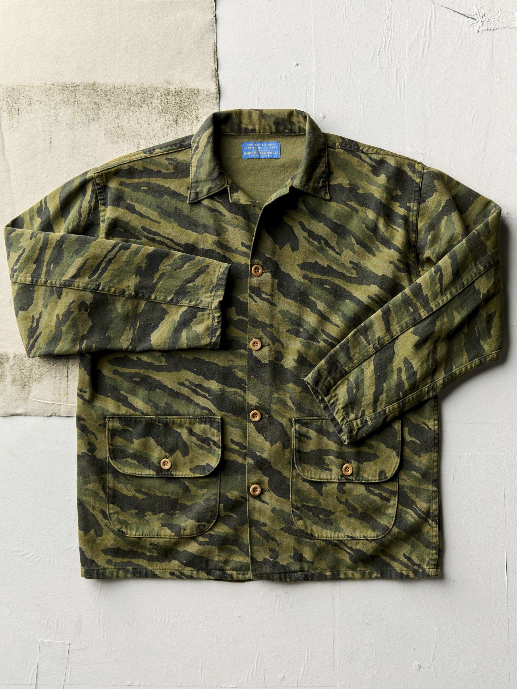 fatigue jacket in brushstroke camo - Image 6