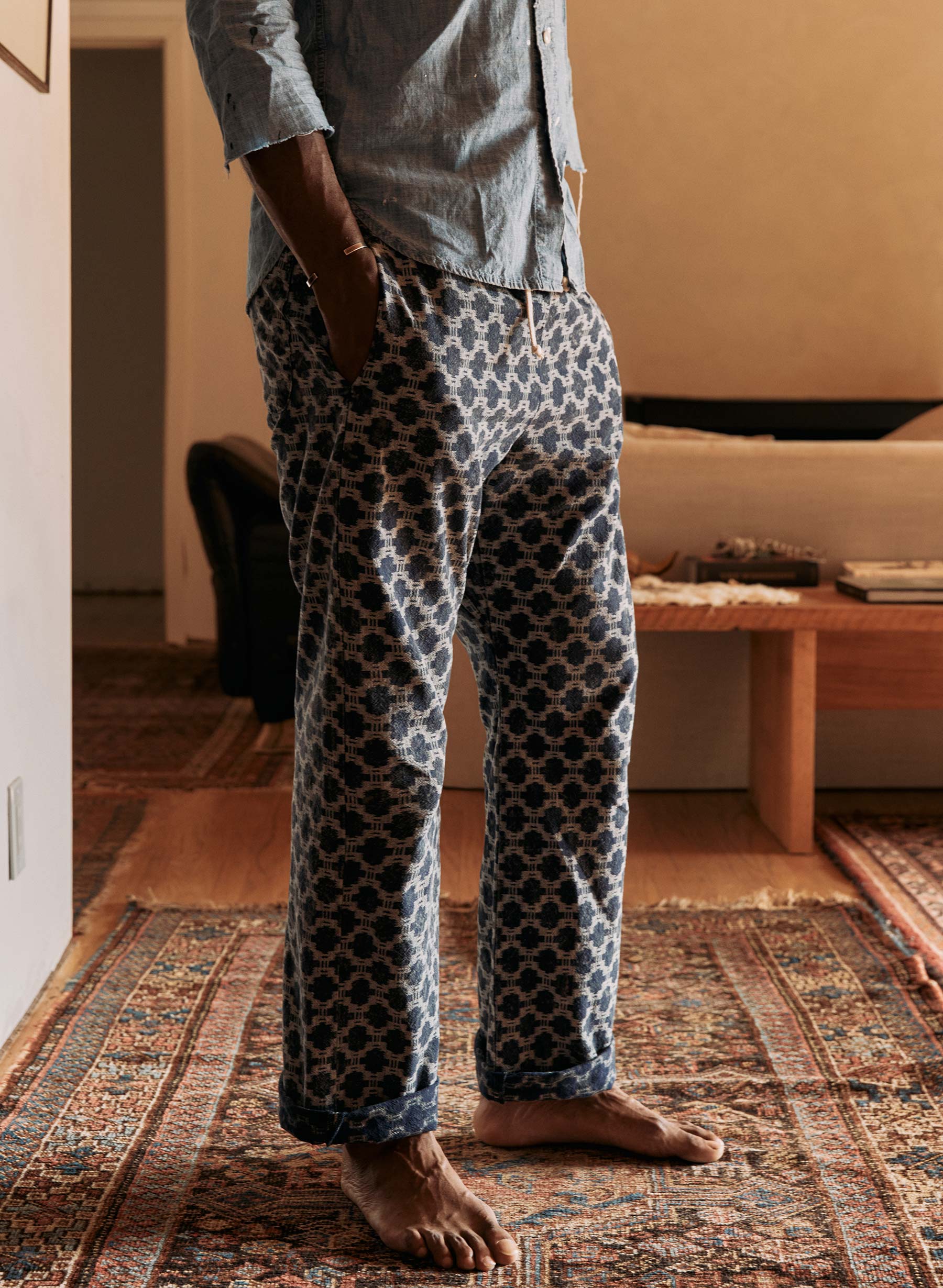 fethiye in indigo kiji print - Image 7