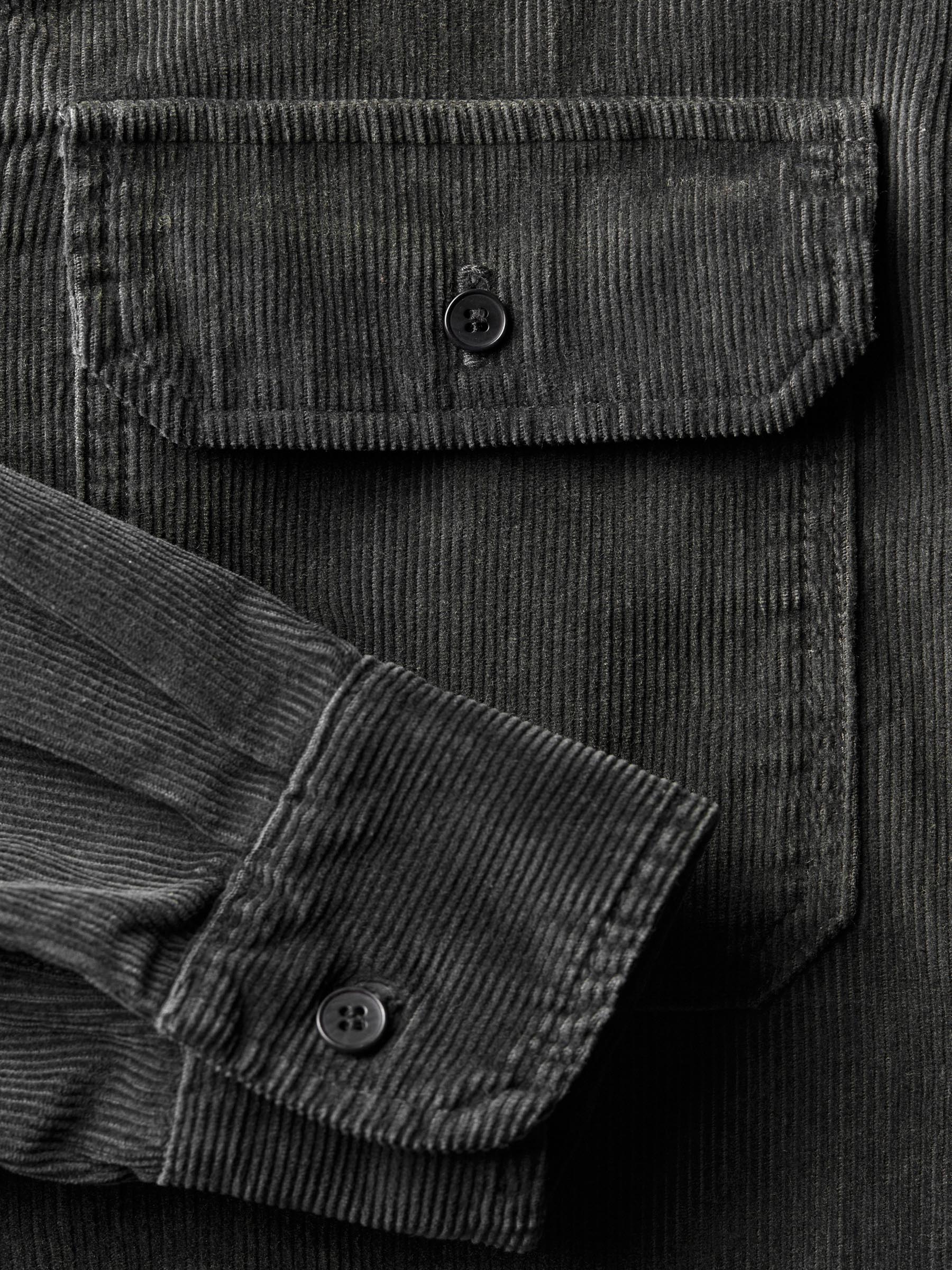 griffin workshirt in faded black cord - Image 5