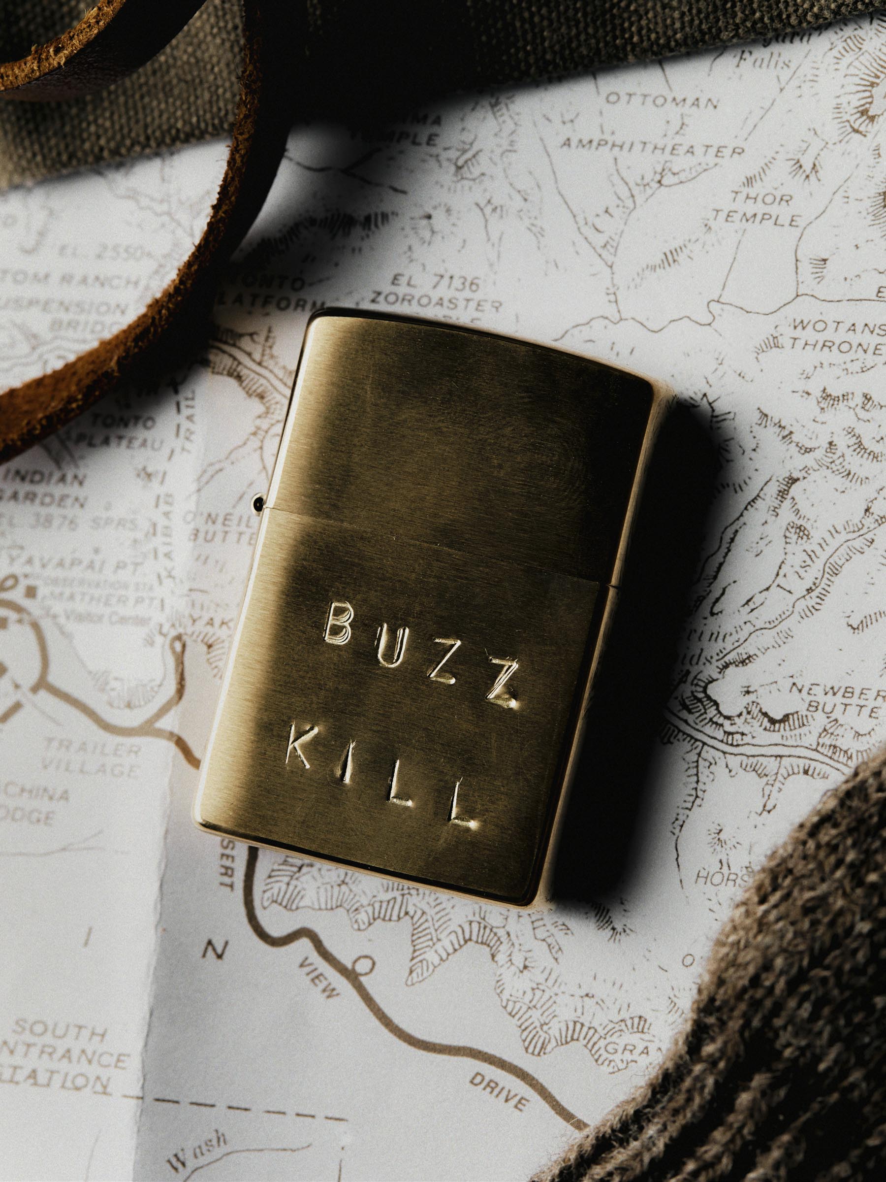 hand stamped “buzz kill” zippo - Image 6