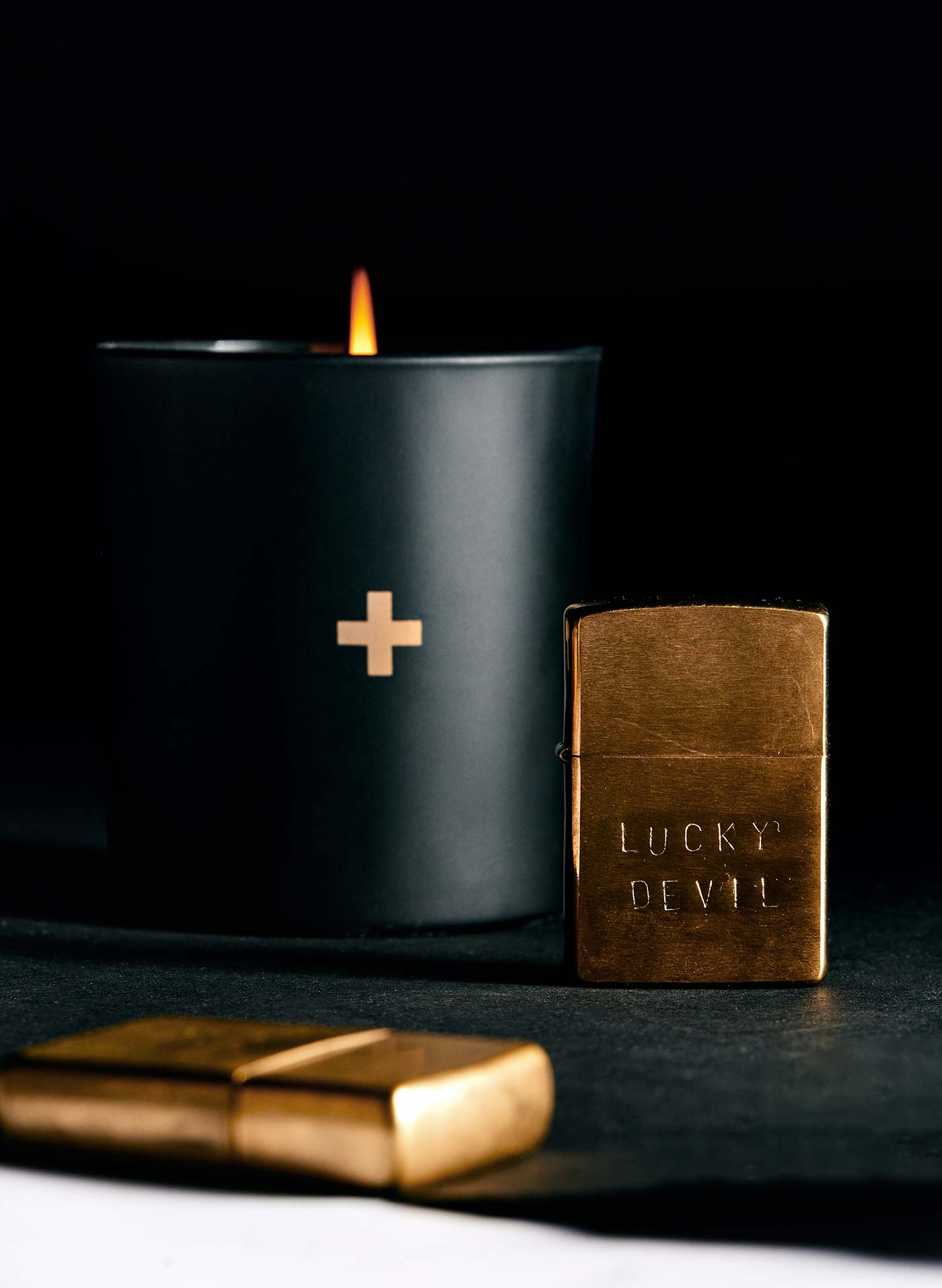 hand stamped "lucky devil" zippo - Image 4