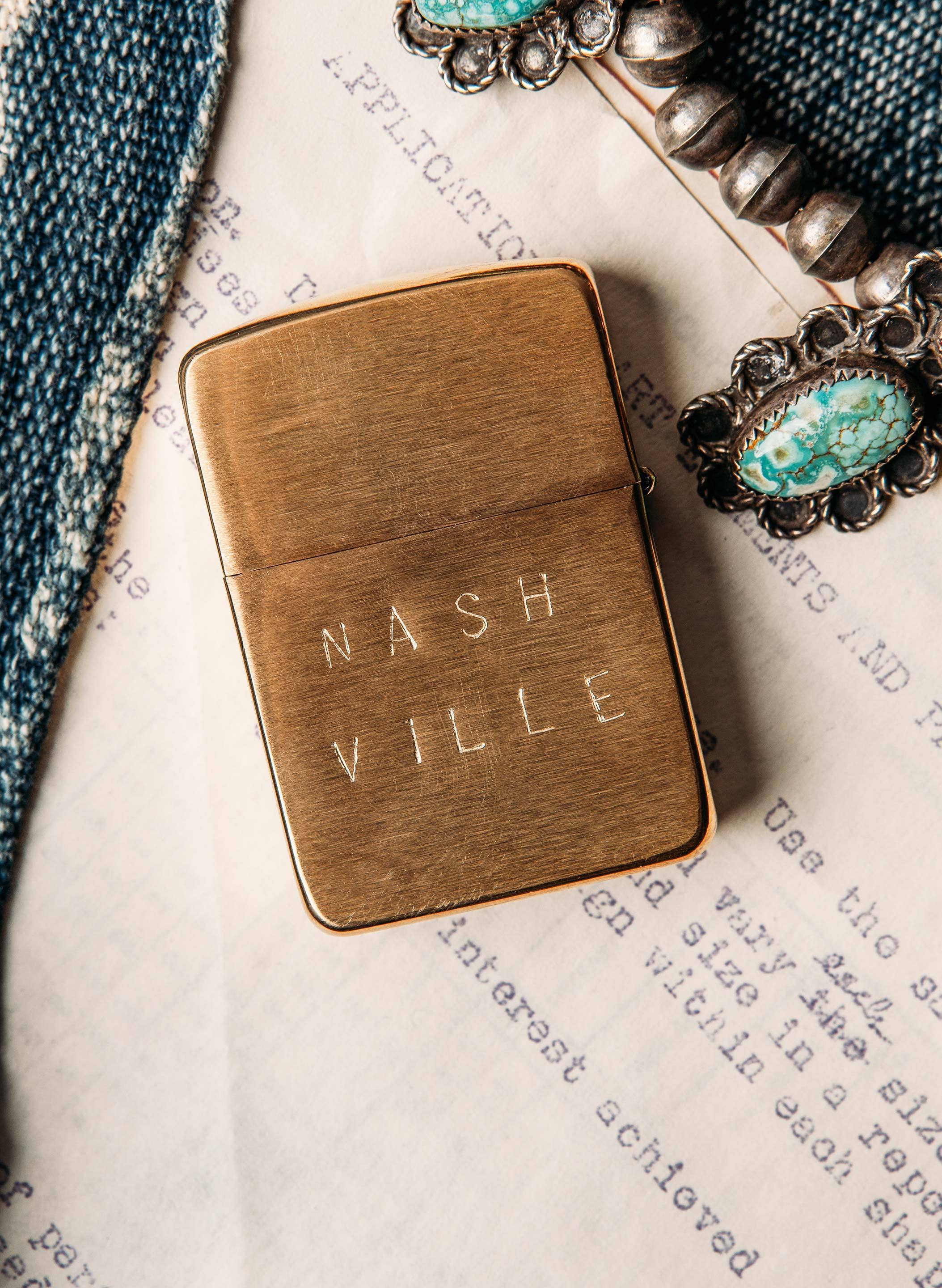 hand stamped "nashville" zippo - Image 7