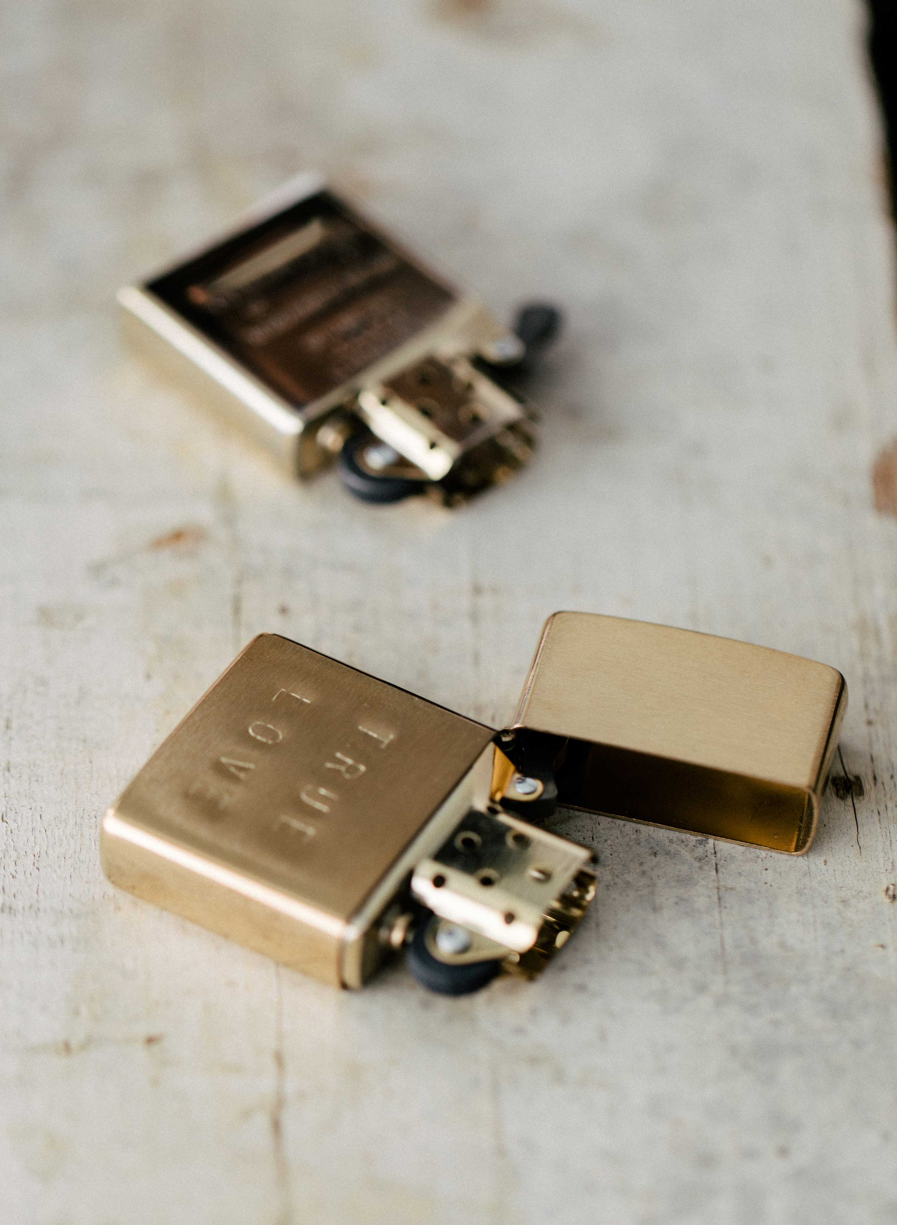 hand stamped "true love" zippo - Image 7