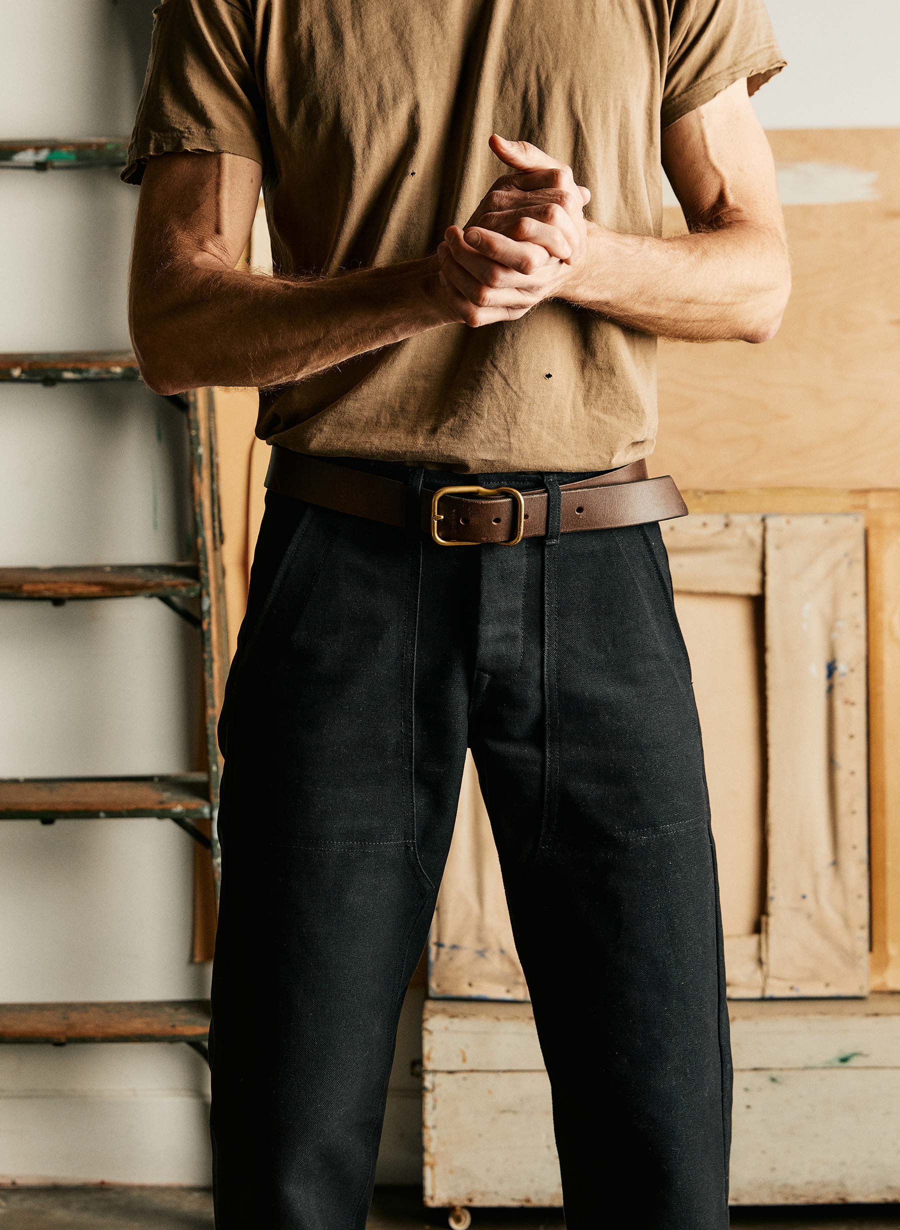 hencye canvas workpant in black - Image 3