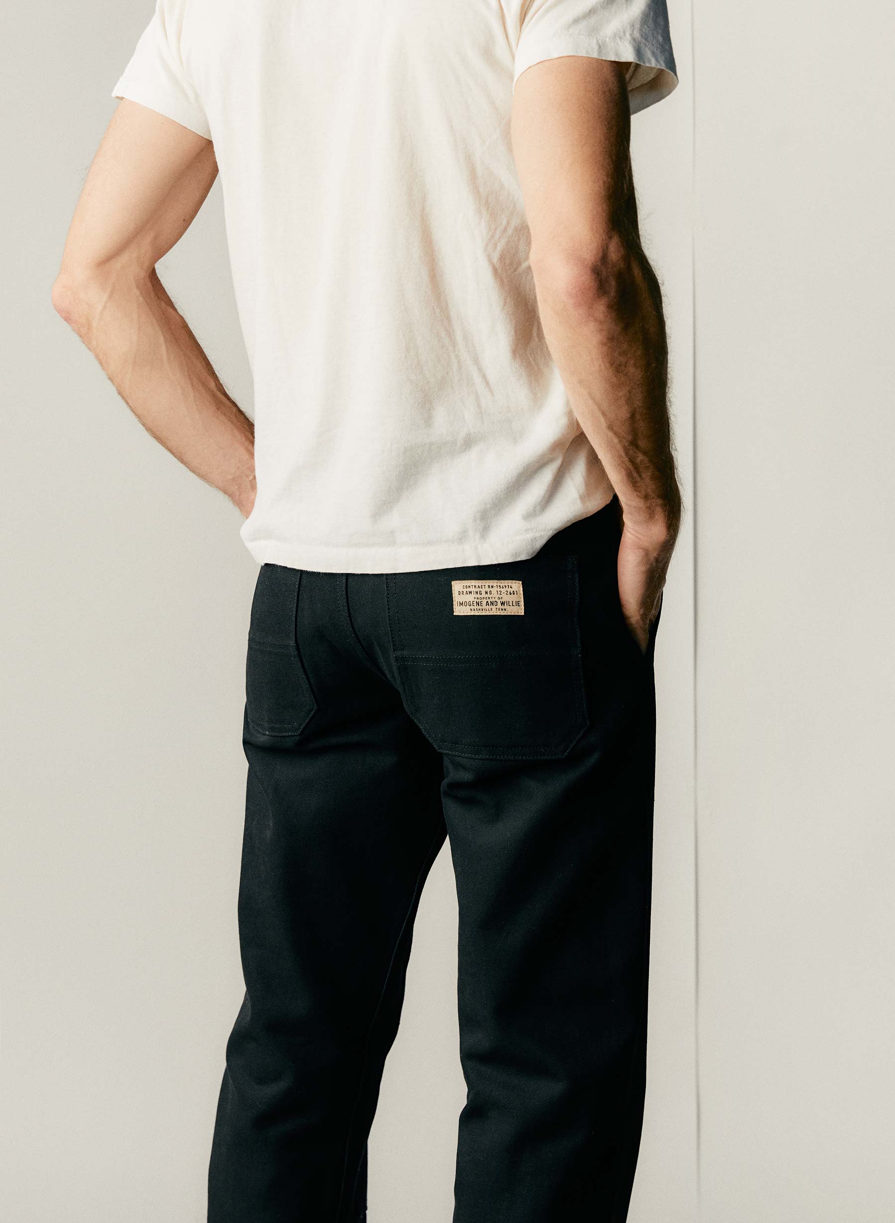 hencye canvas workpant in black - Image 4