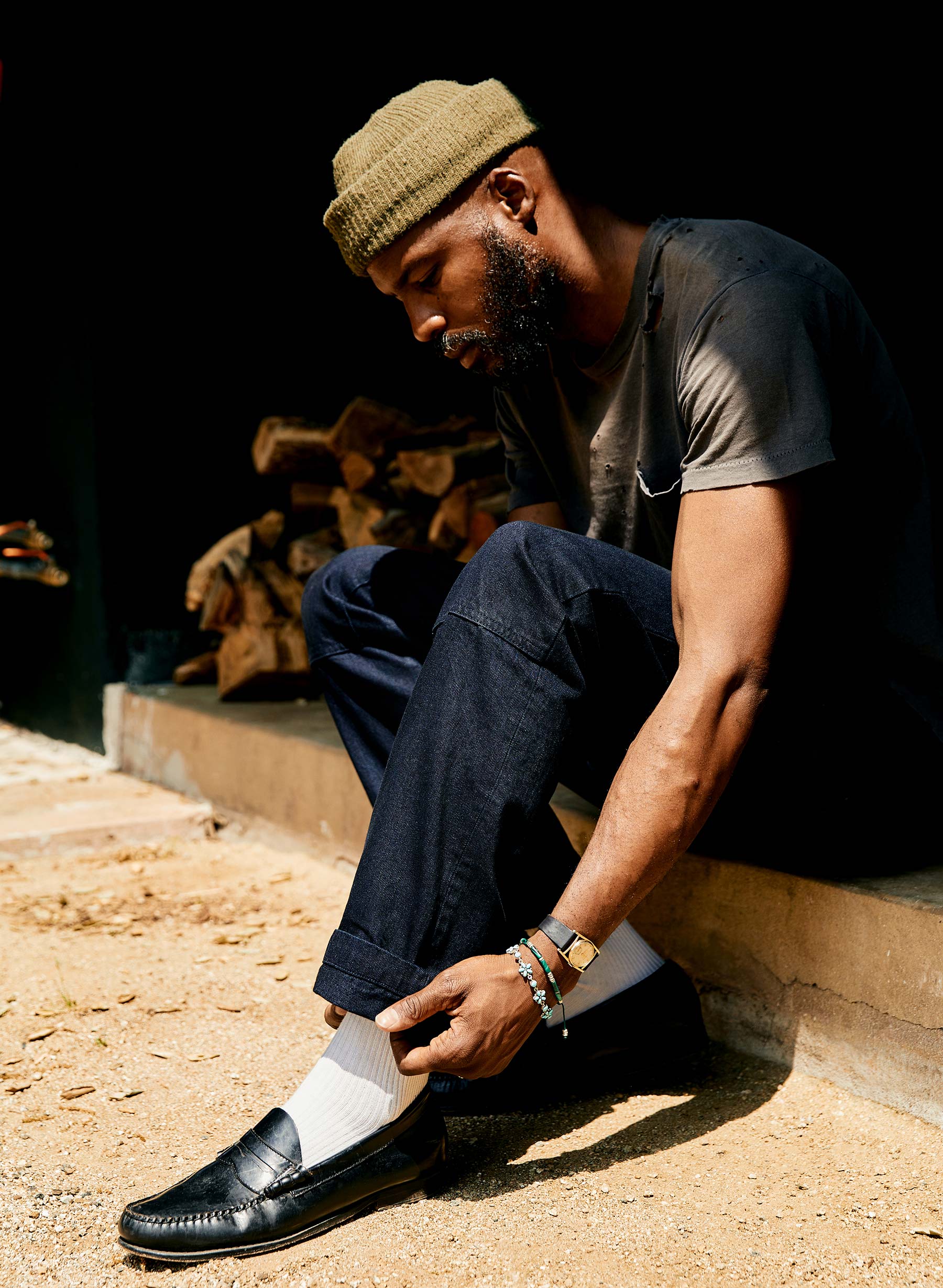 hencye workpant in black indigo - Image 3