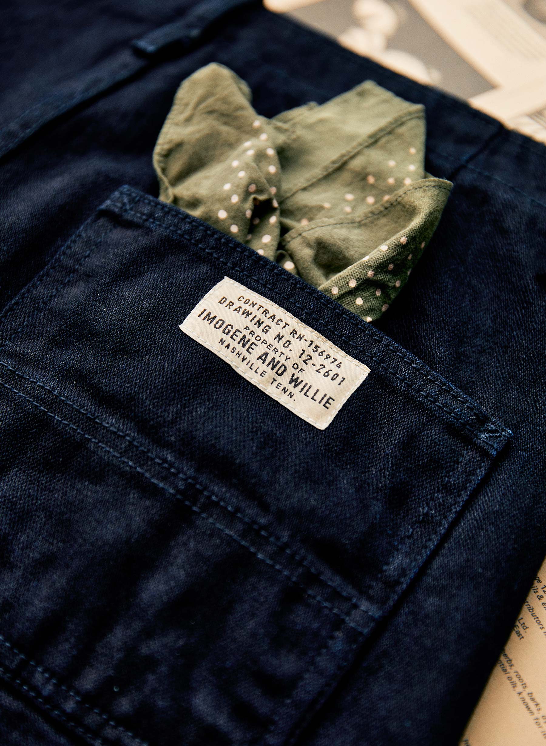 hencye workpant in black indigo - Image 4