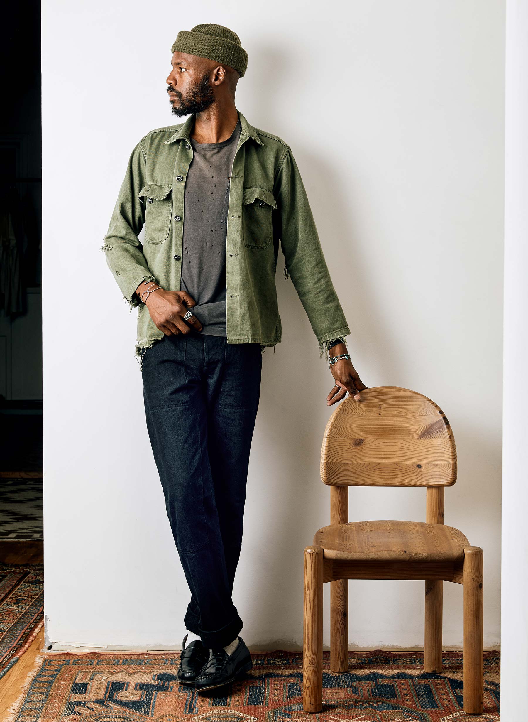 hencye workpant in black indigo - Image 9