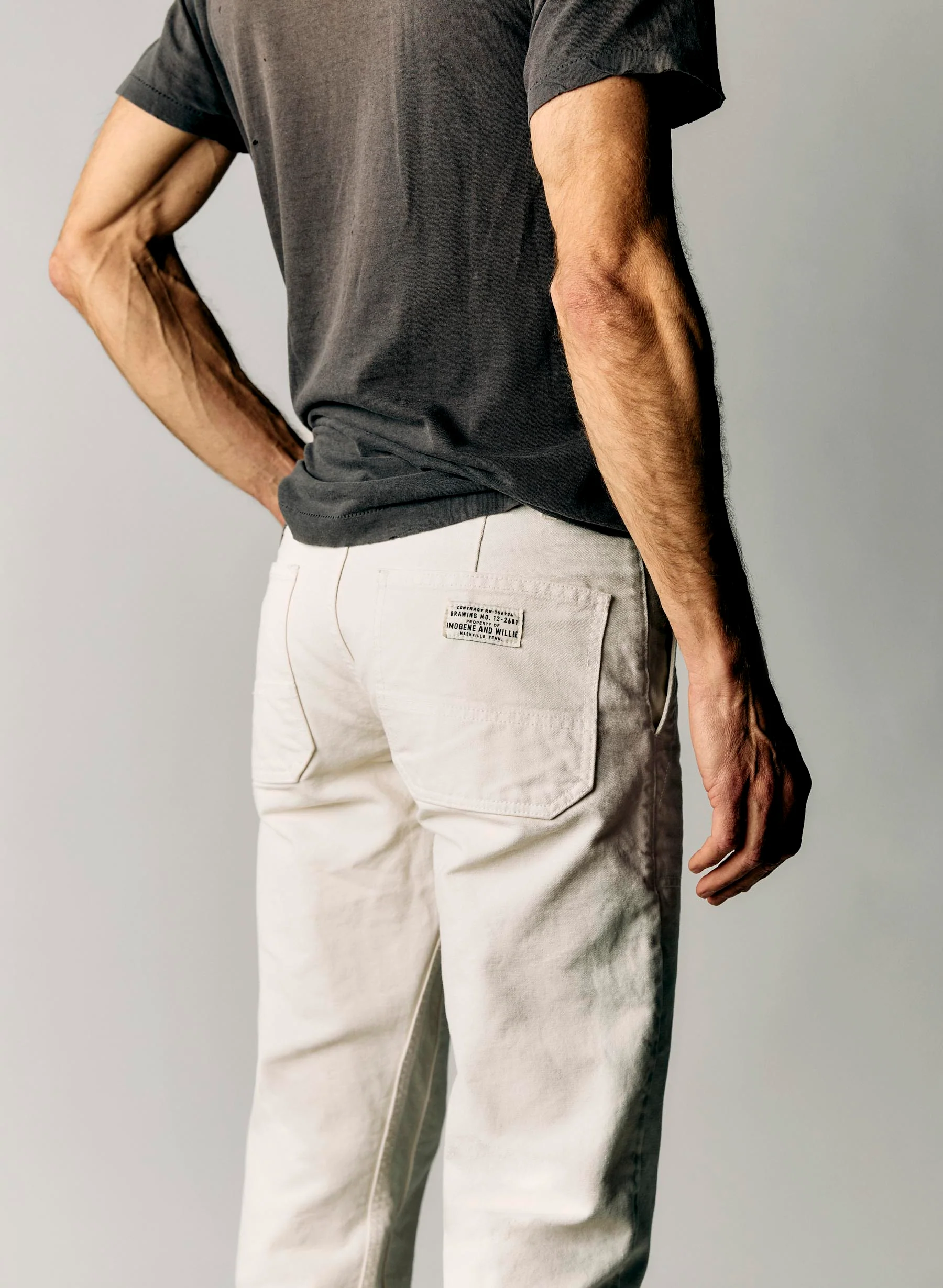hencye canvas workpant in natural - Image 5