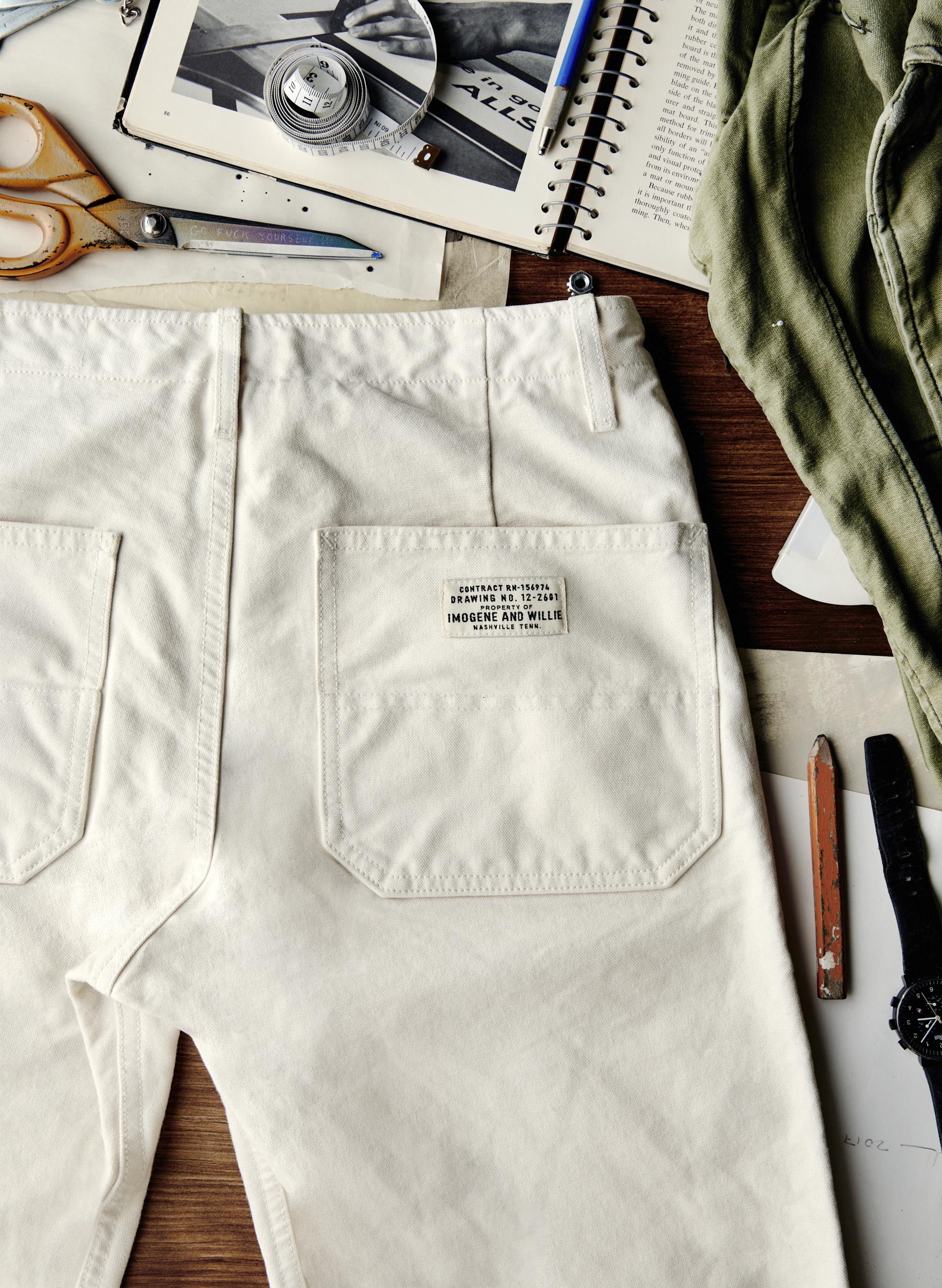 hencye canvas workpant in natural - Image 7