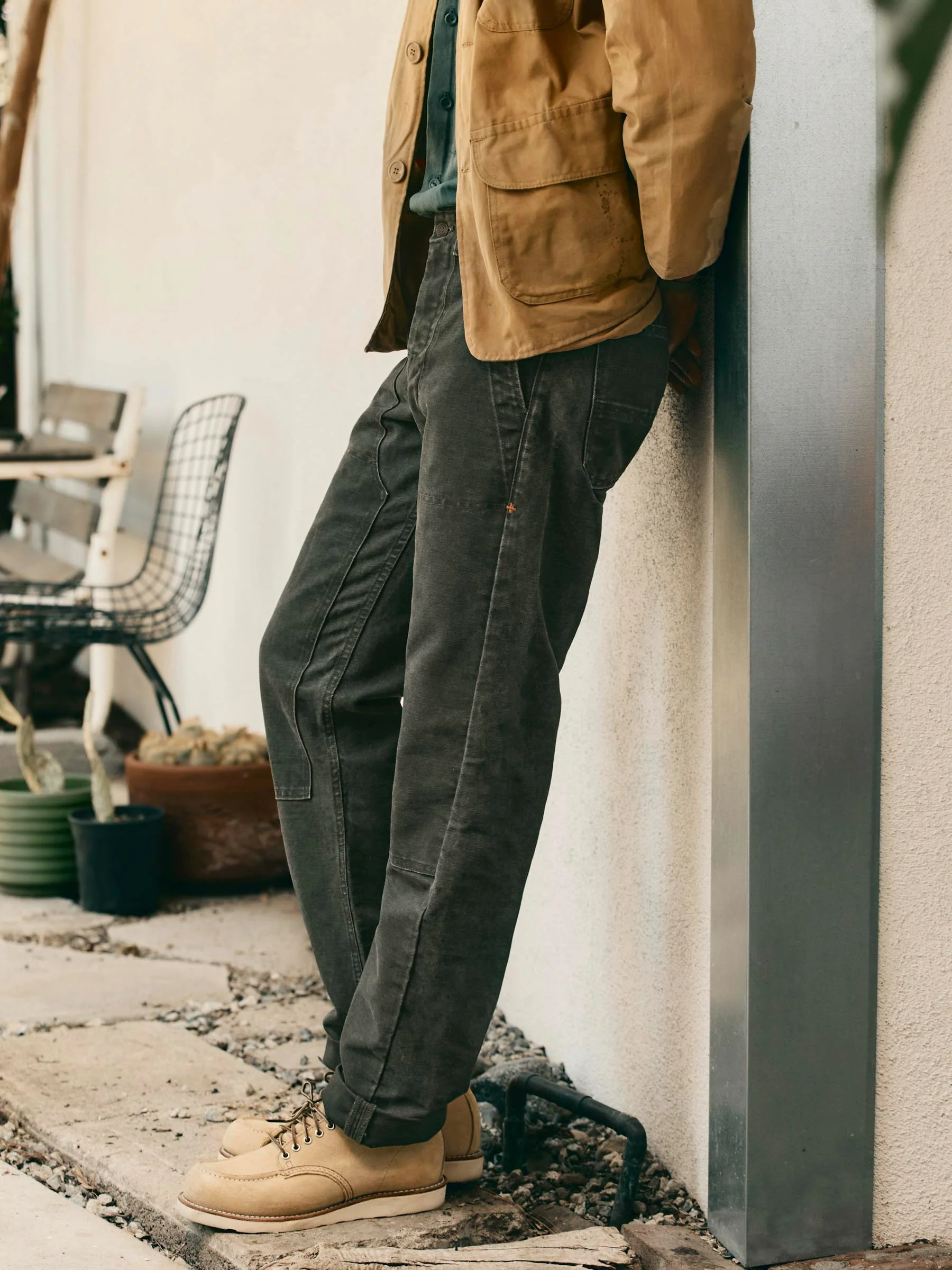 hencye canvas workpant in washed slate - Image 12