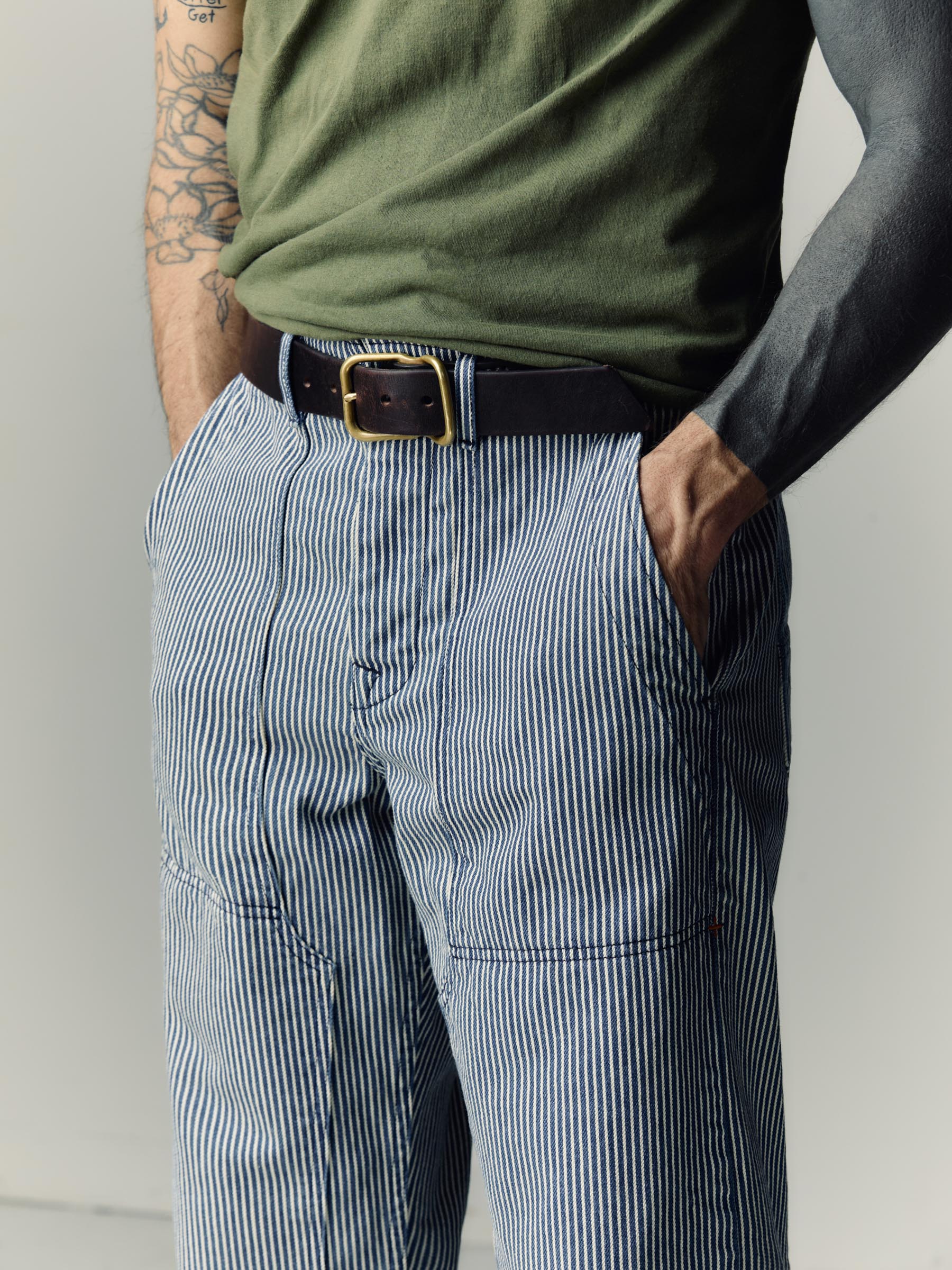 hencye workpant in hickory stripe - Image 5
