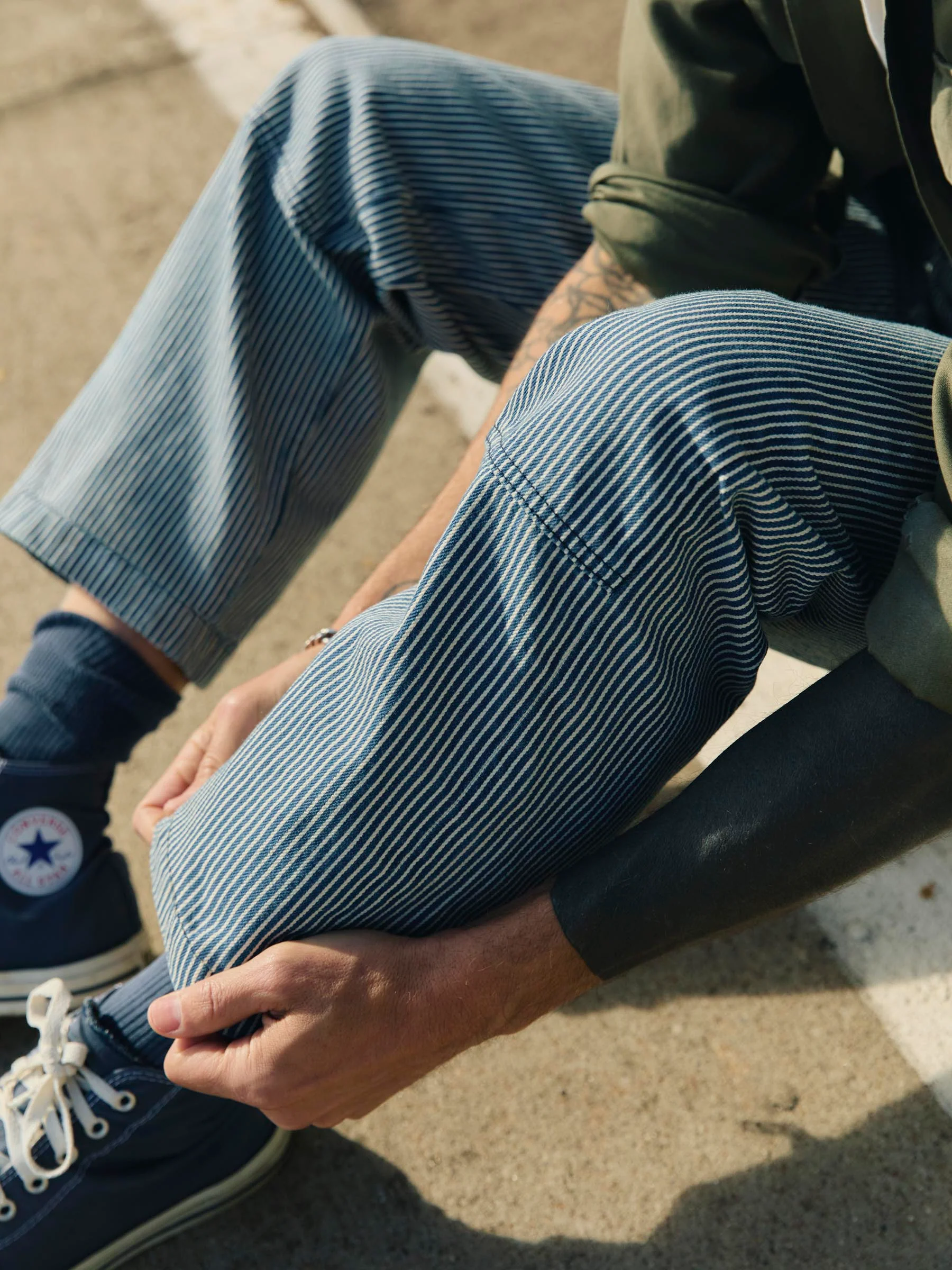 hencye workpant in hickory stripe - Image 6