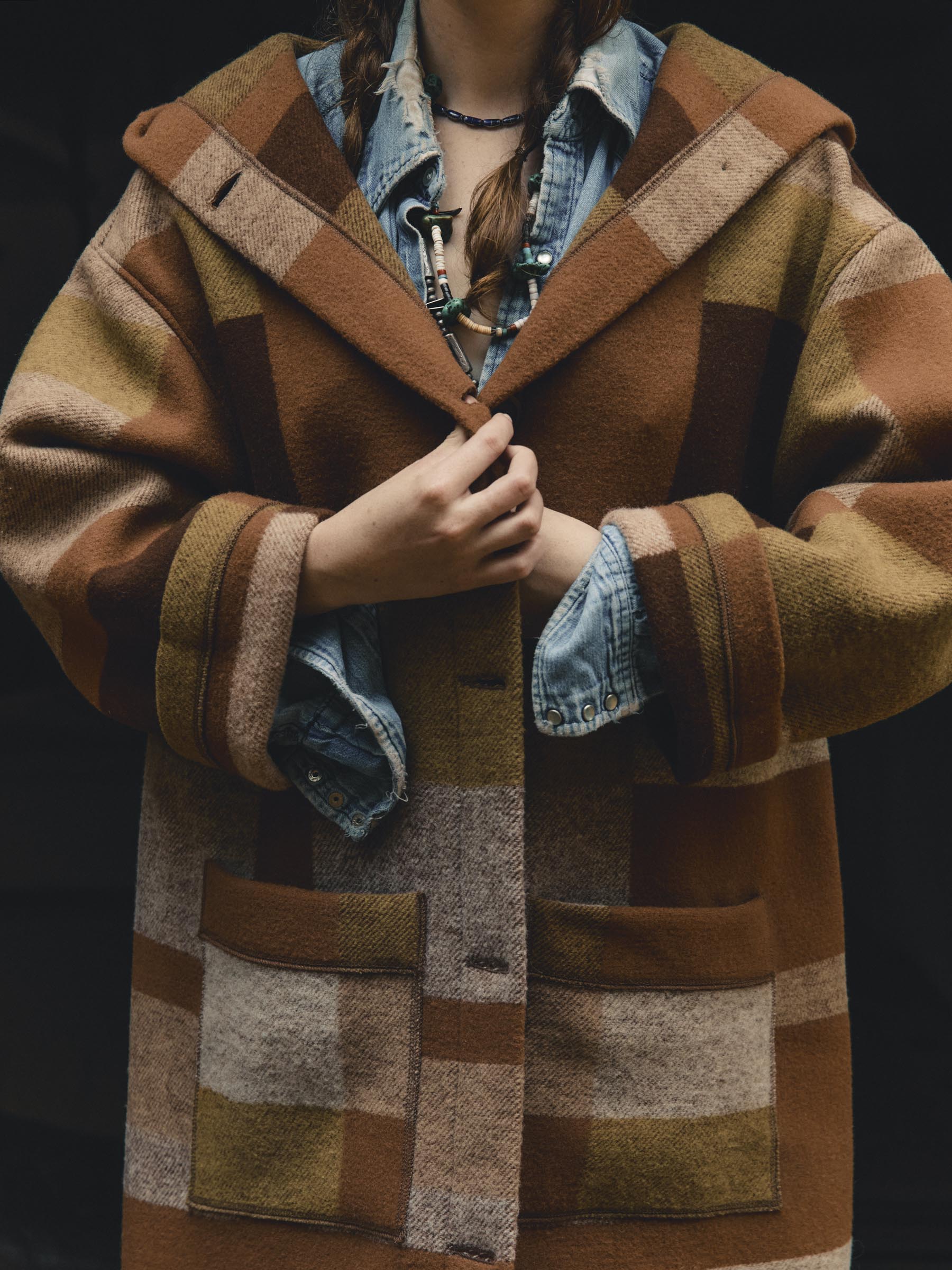 i+w x american woolen blanket coat 02 - Image 4