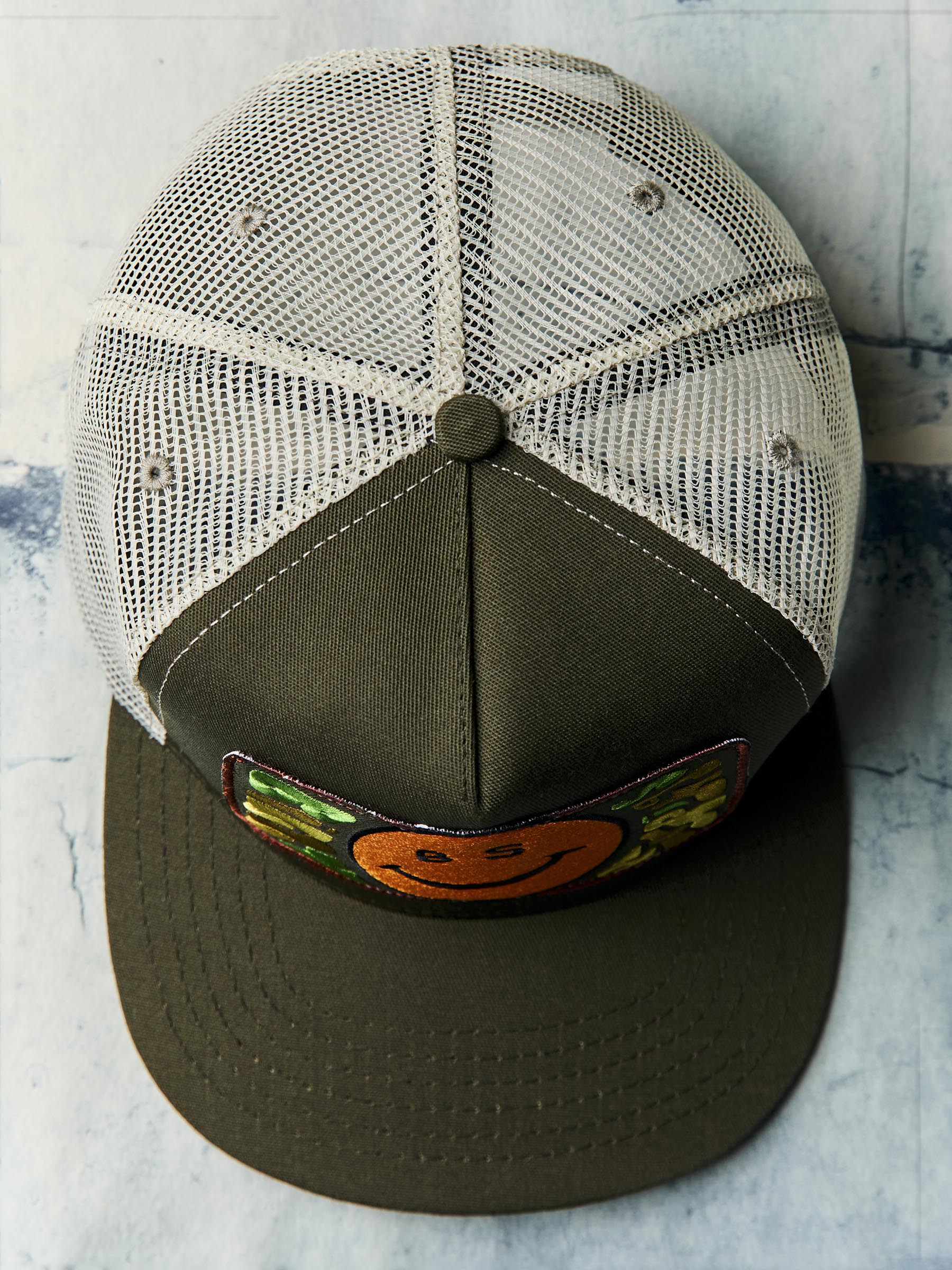 i+w x billy strings "smiley" trucker in olive - Image 3