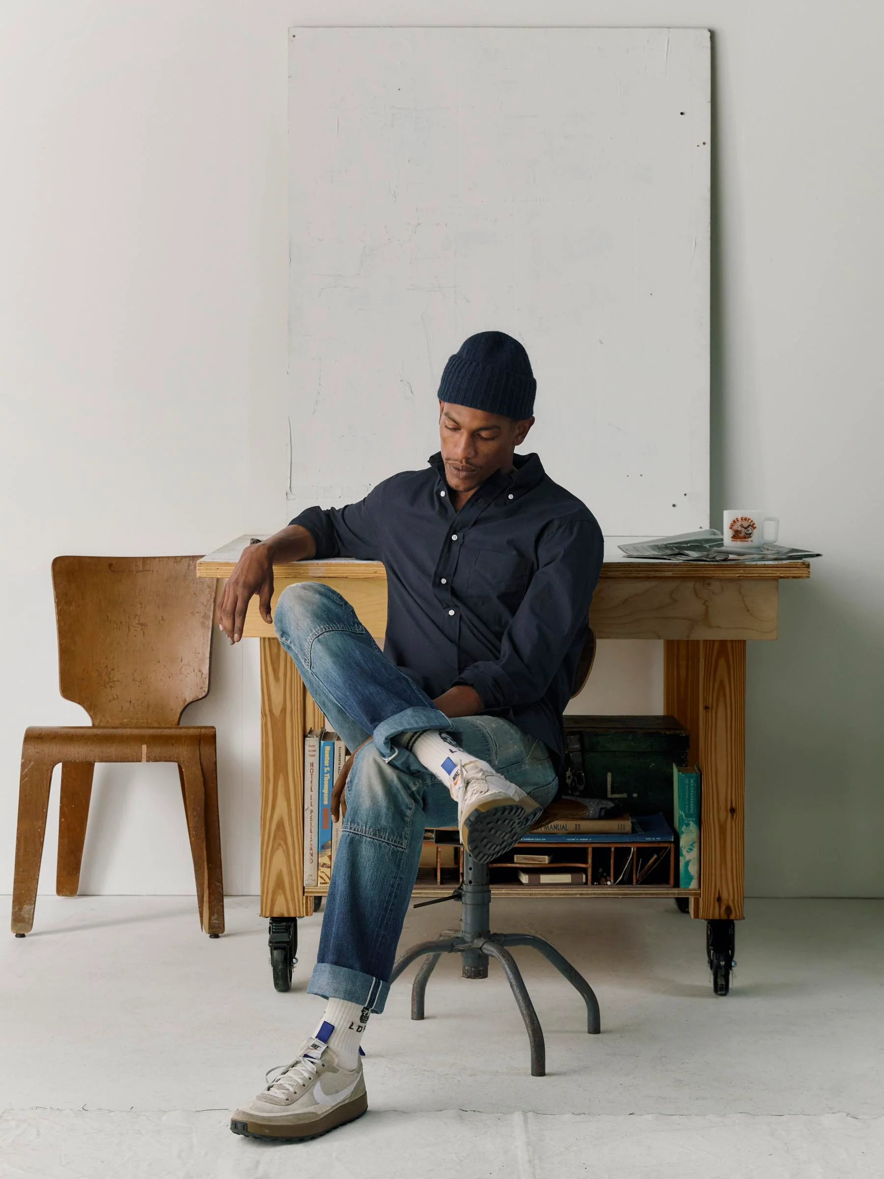 i+w x Gitman Vintage navy oxford - Image 6