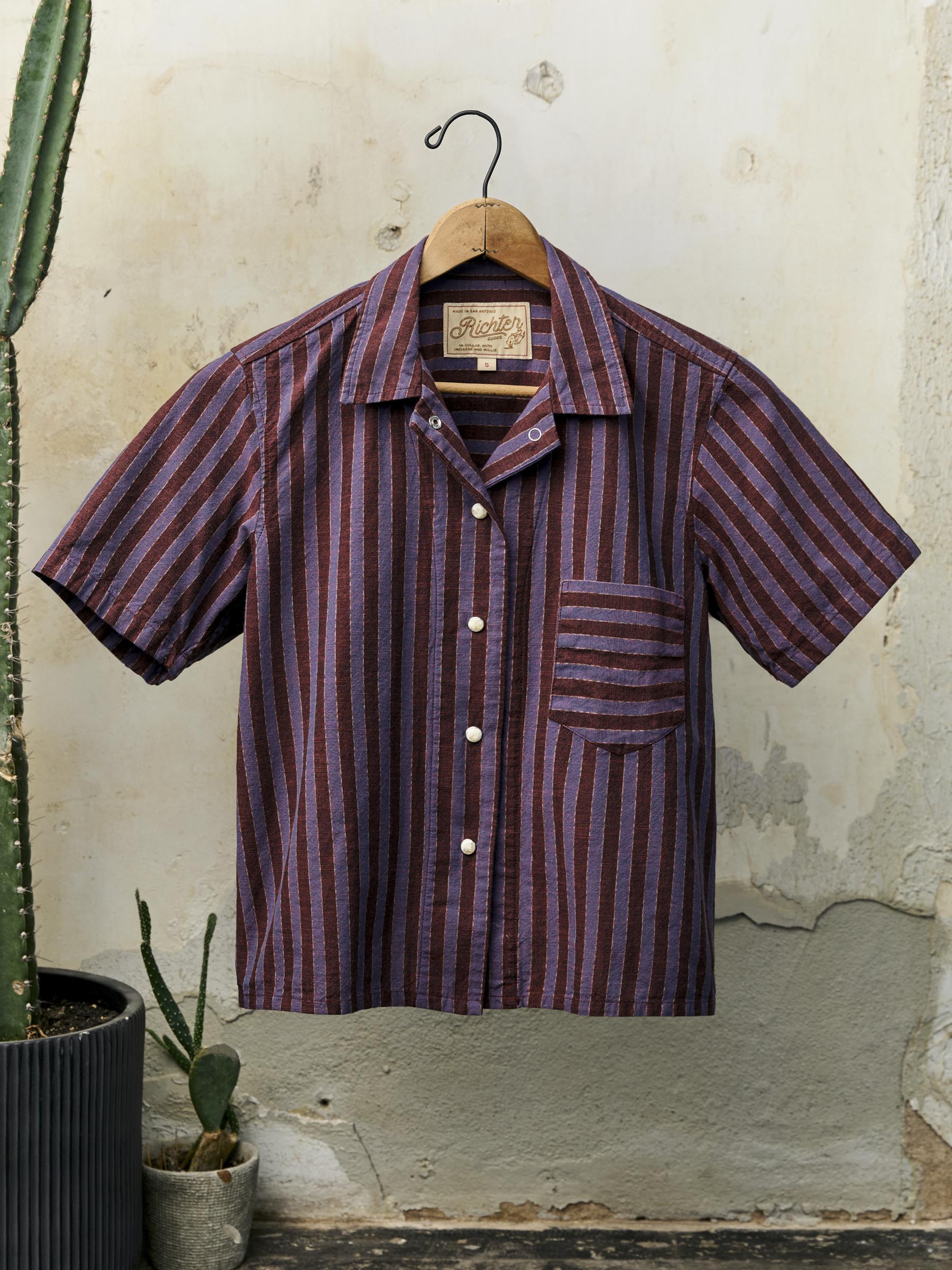 i+w x richter goods itajime stripe pearl snap - Image 5