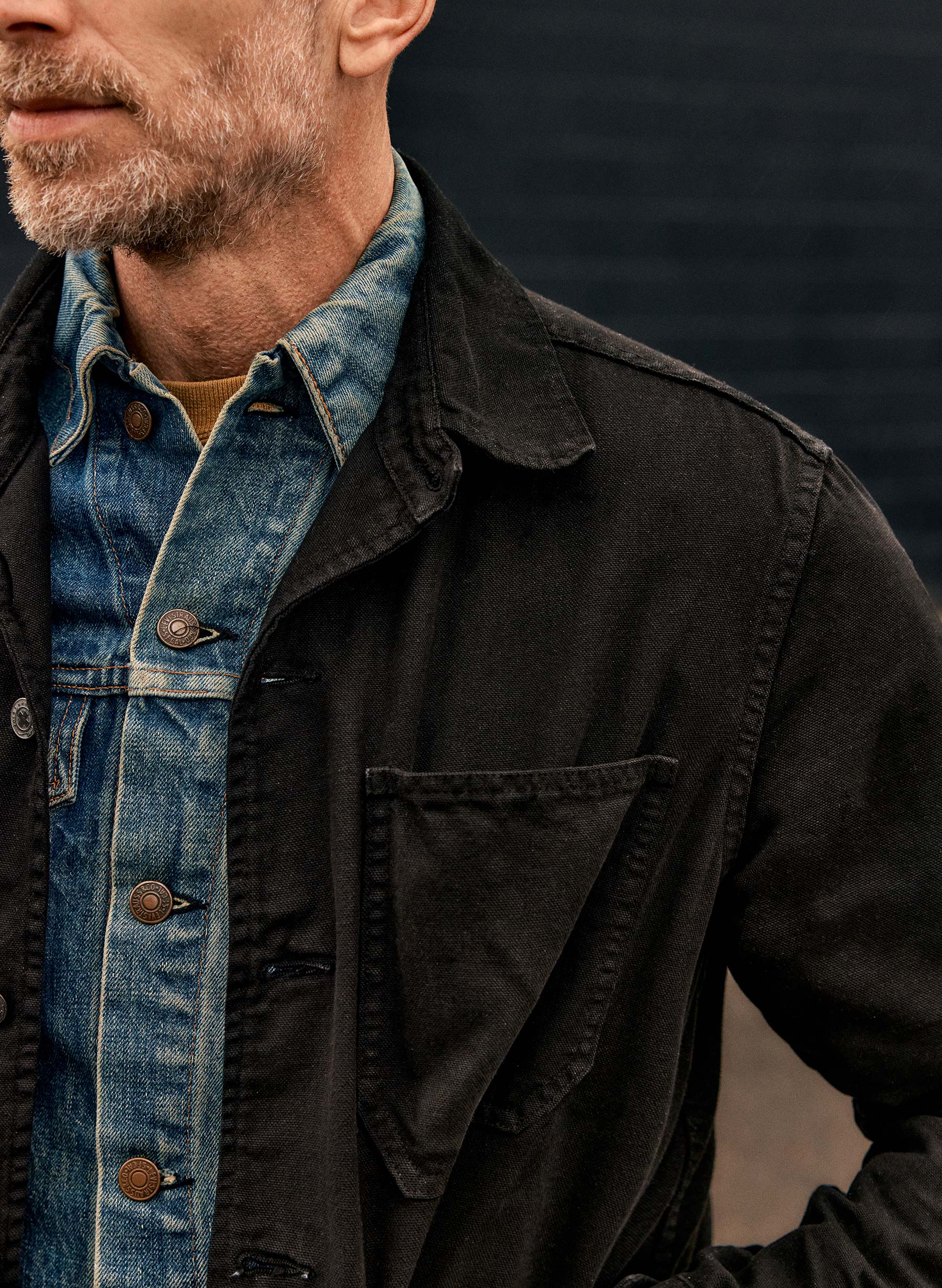 jack jacket in overdyed slate - Image 9
