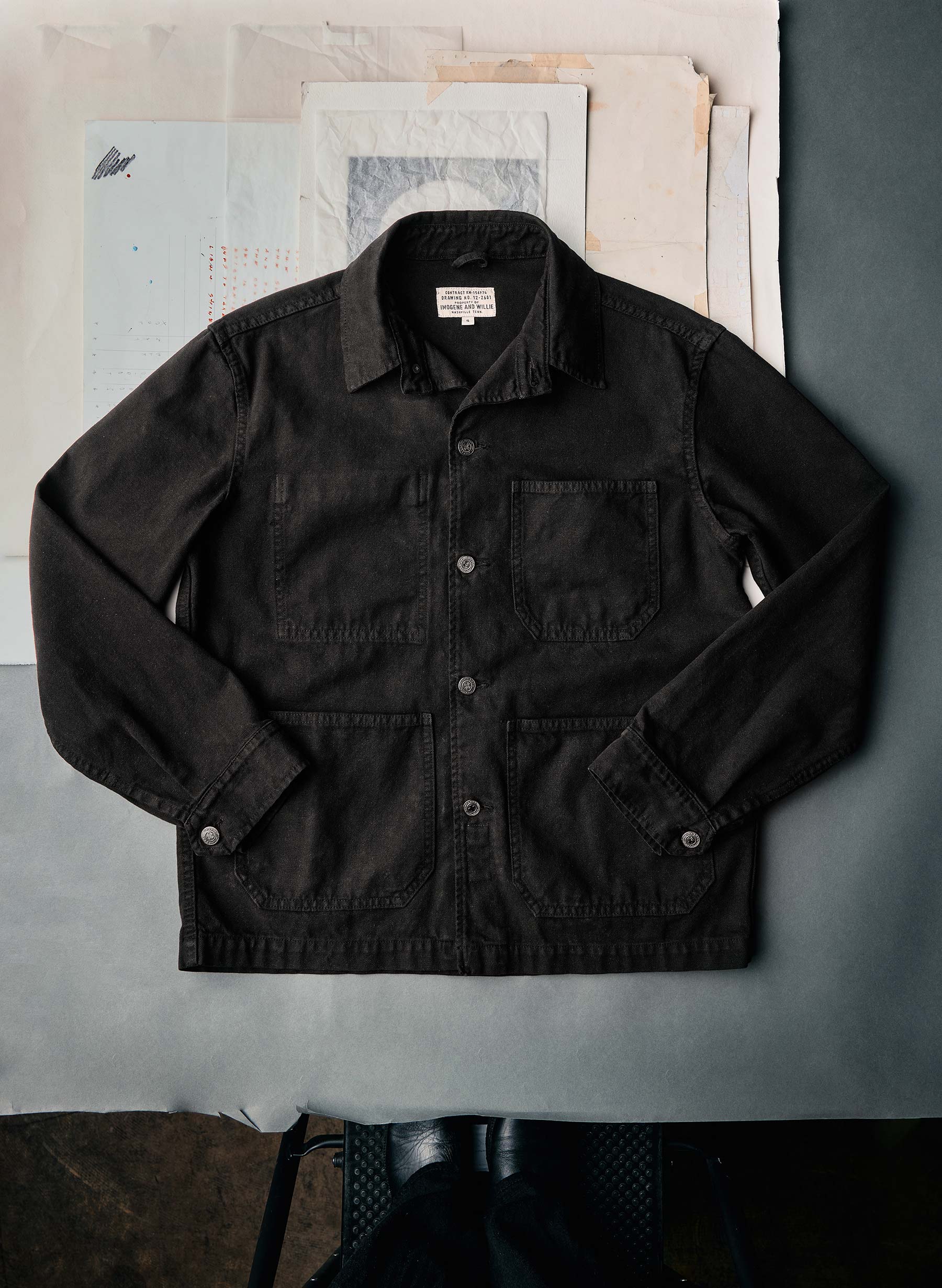 jack jacket in overdyed slate - Image 9
