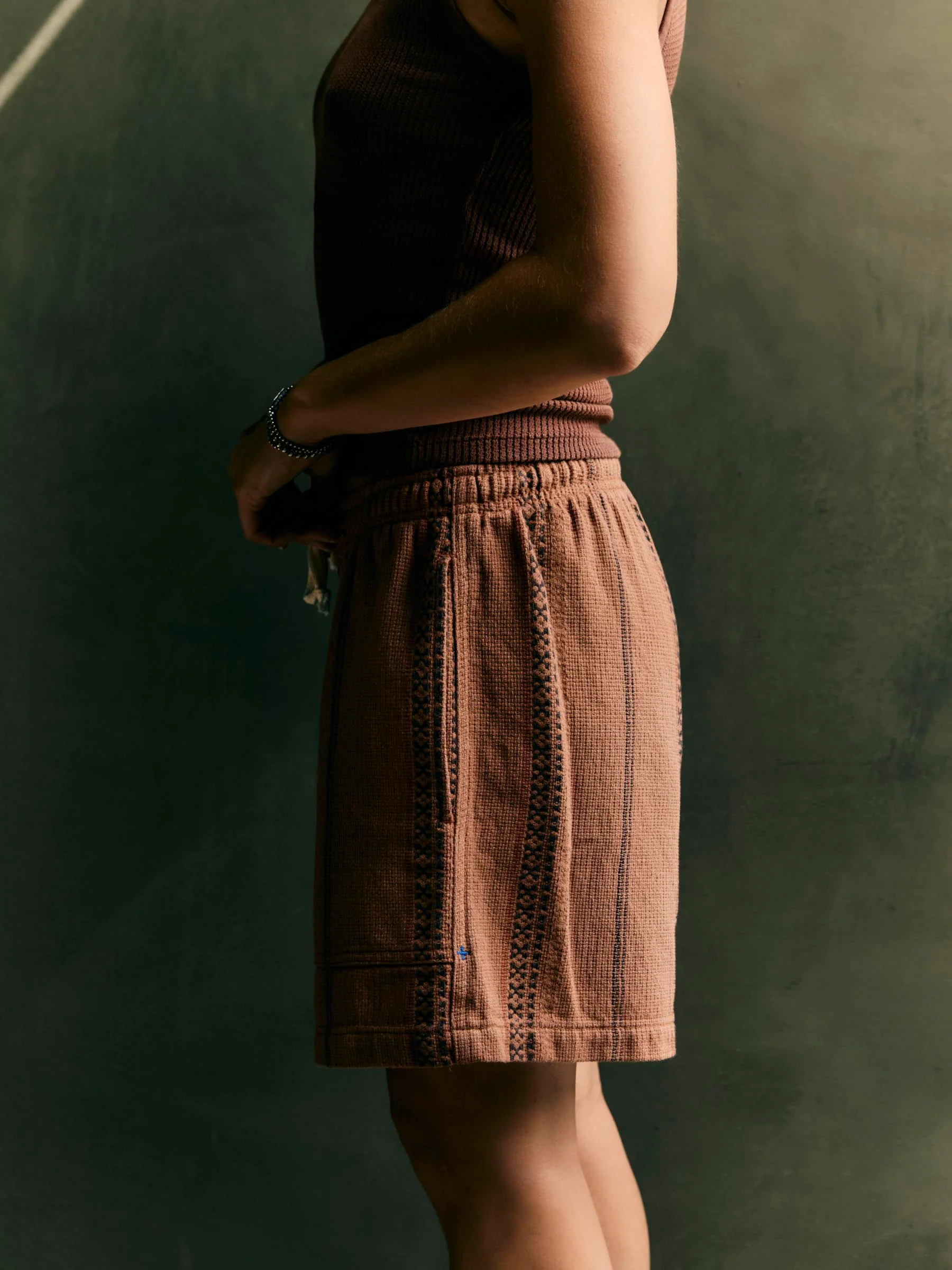lagos lounge short in brown - Image 3