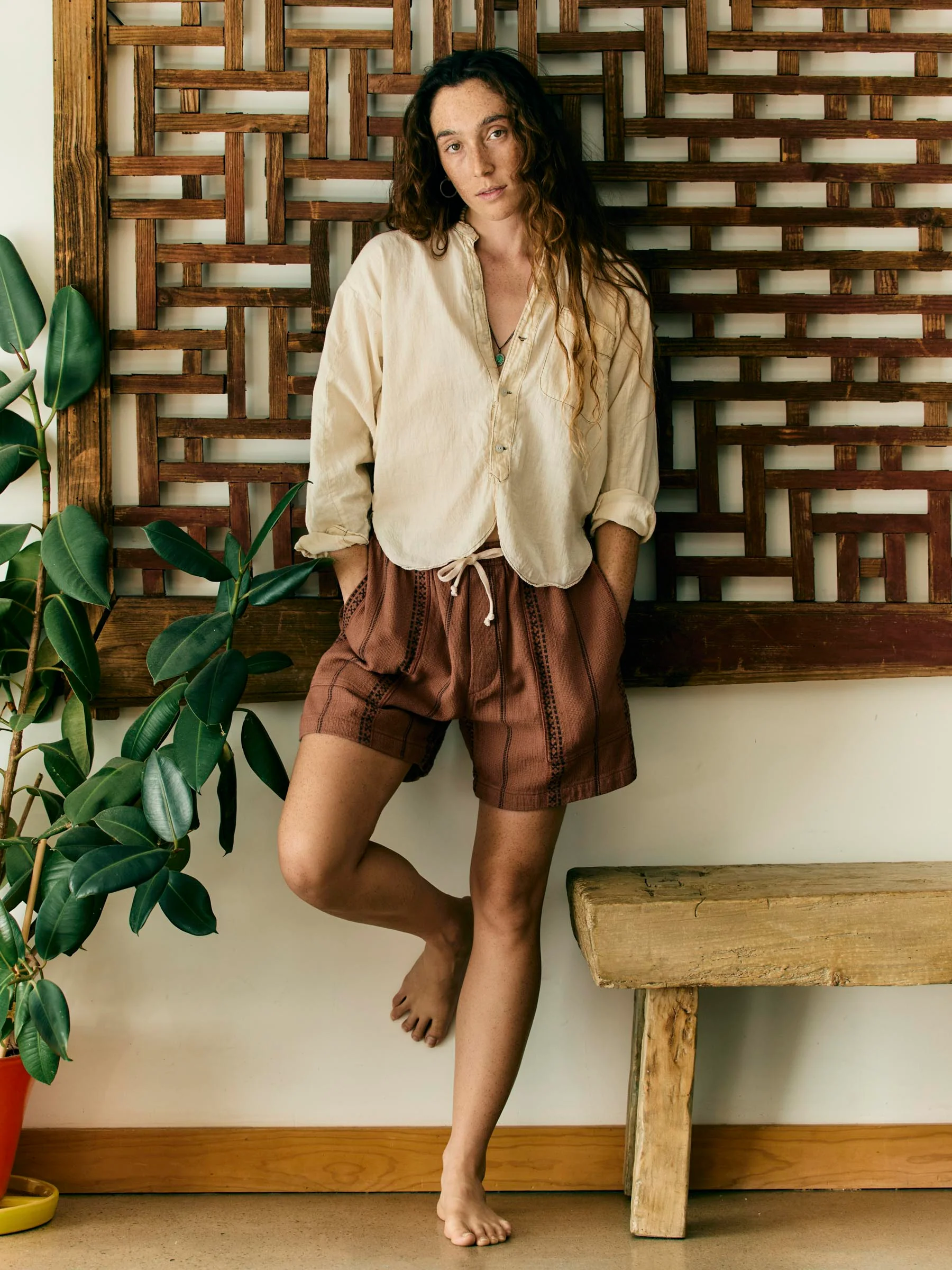 lagos lounge short in brown - Image 7