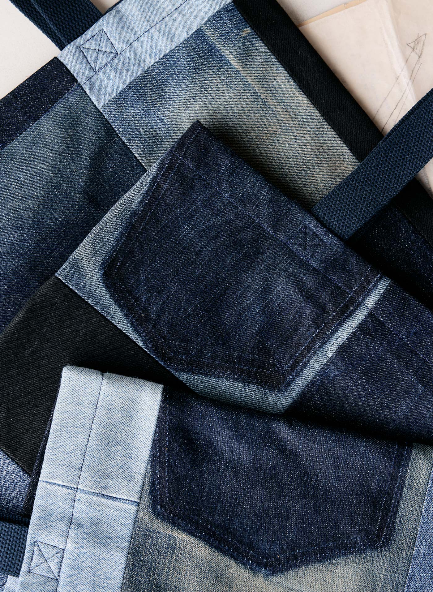 love fades recycled denim tote - Image 8