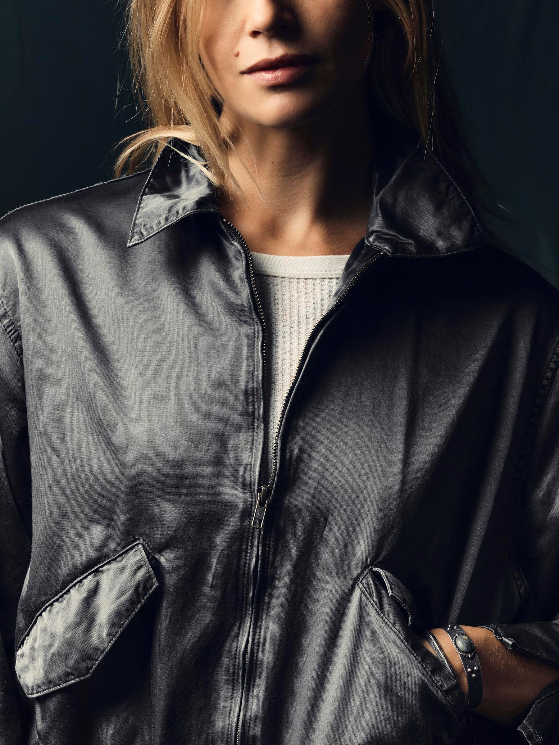 maya court jacket in satin - Image 4
