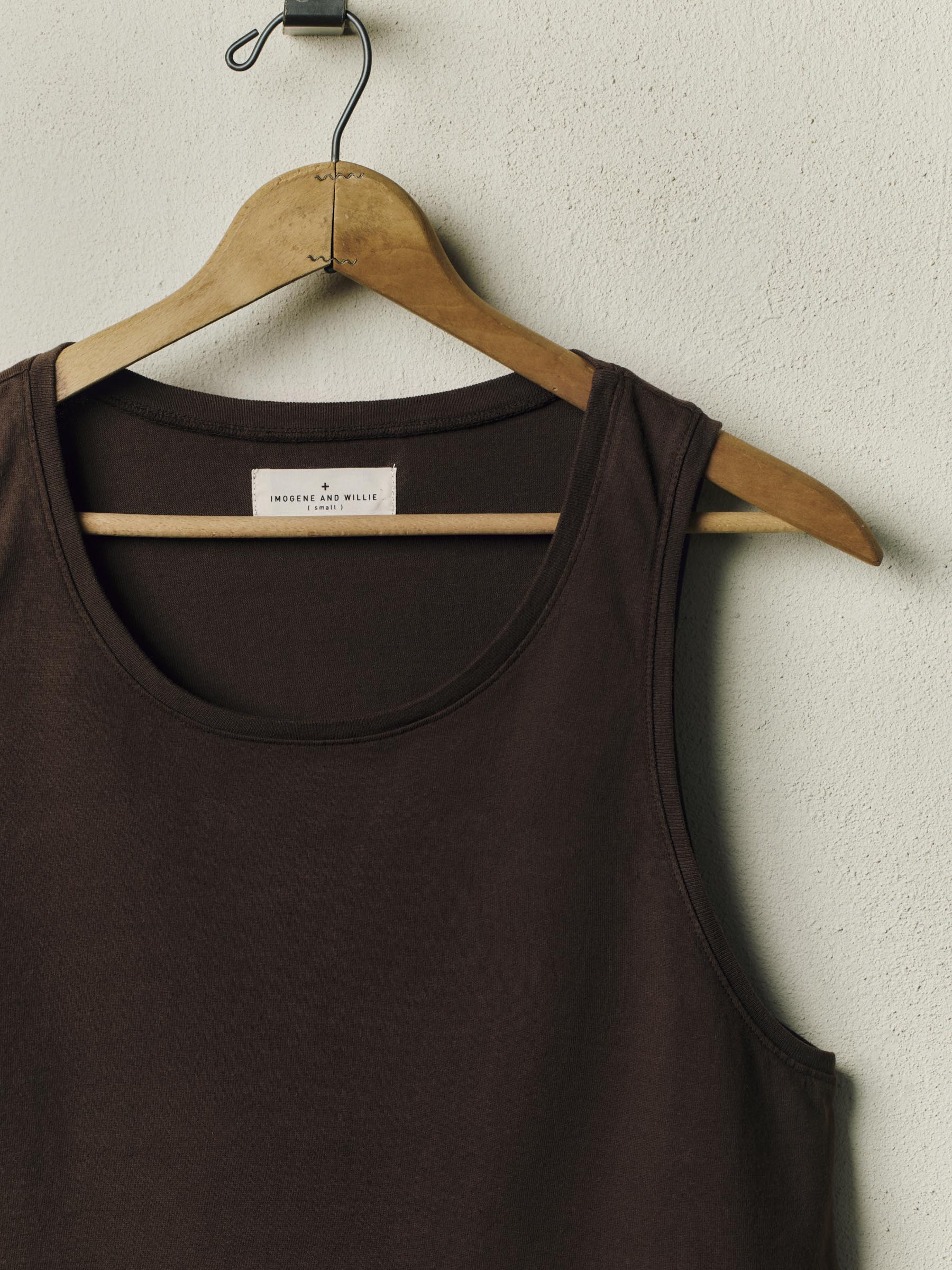 midweight box tank in brown - Image 3