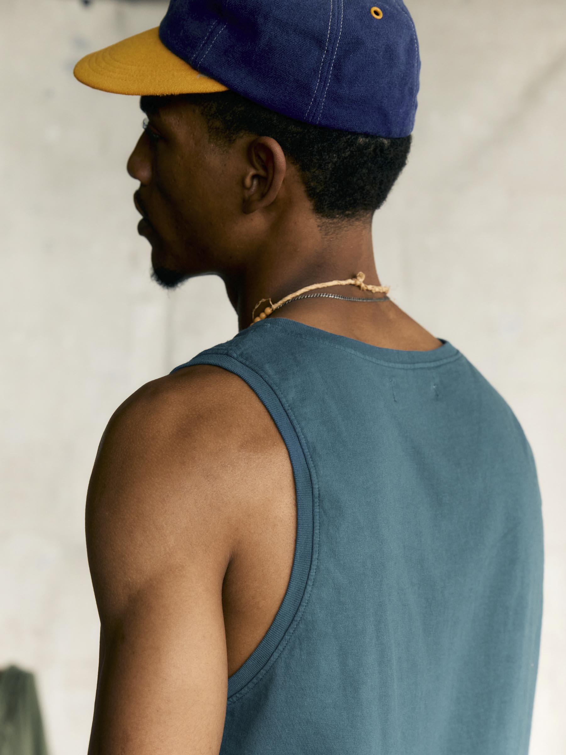 midweight box tank in teal - Image 5