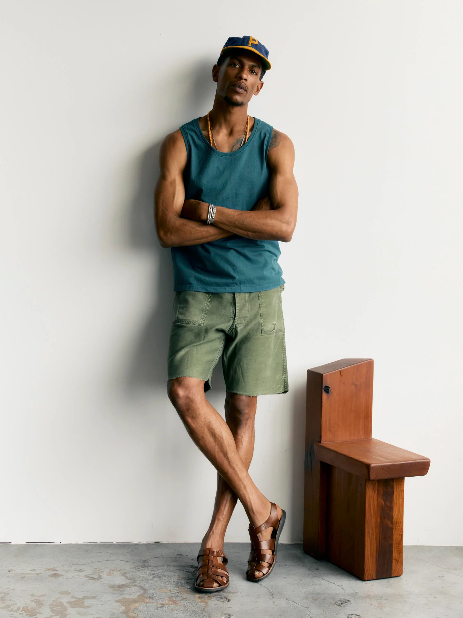 midweight box tank in teal - Image 8