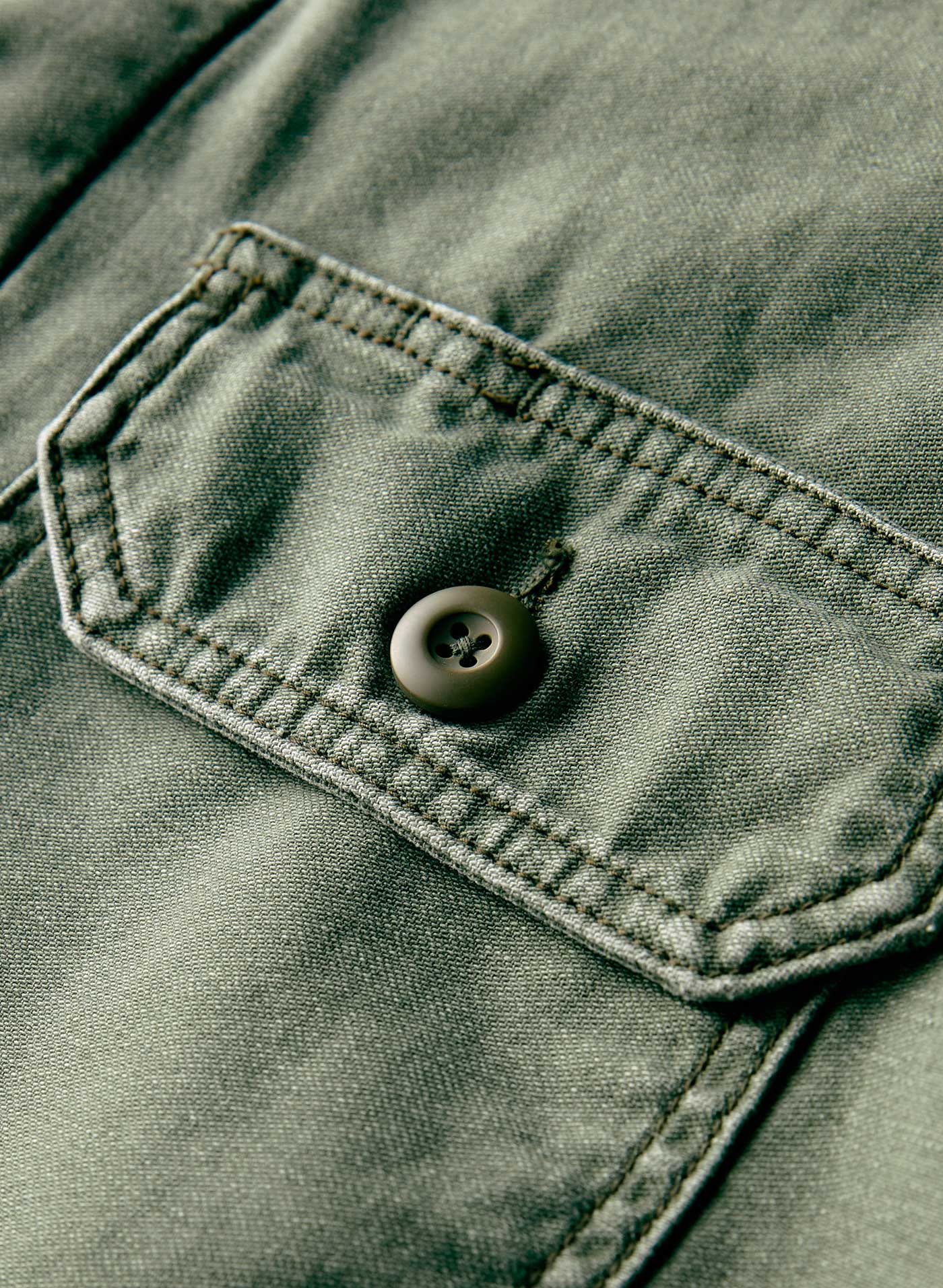military shirt jacket in fatigue green - Image 6