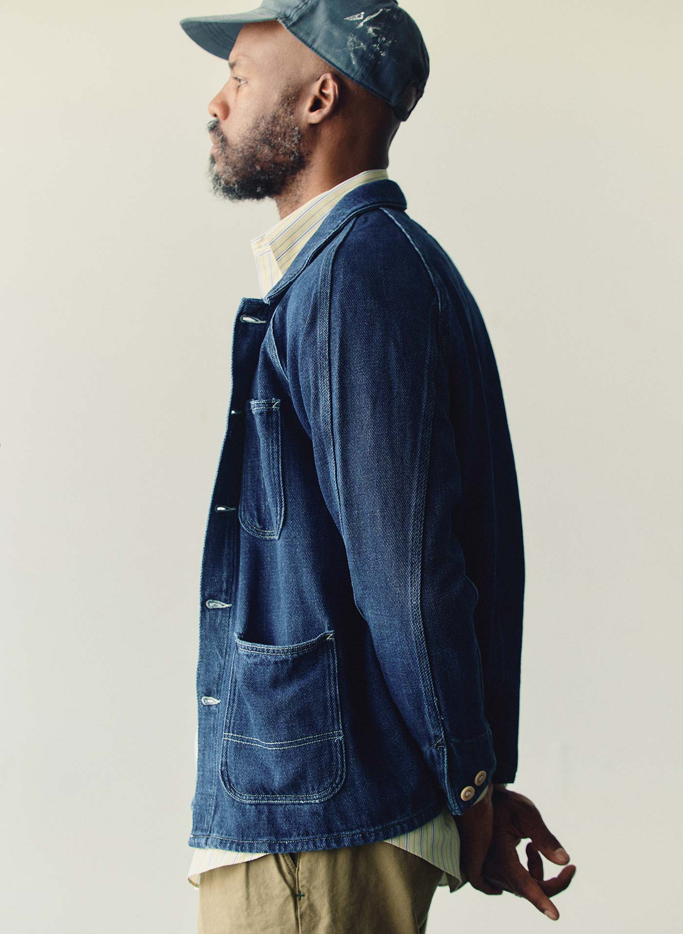 mill valley raglan jacket in indigo - Image 6