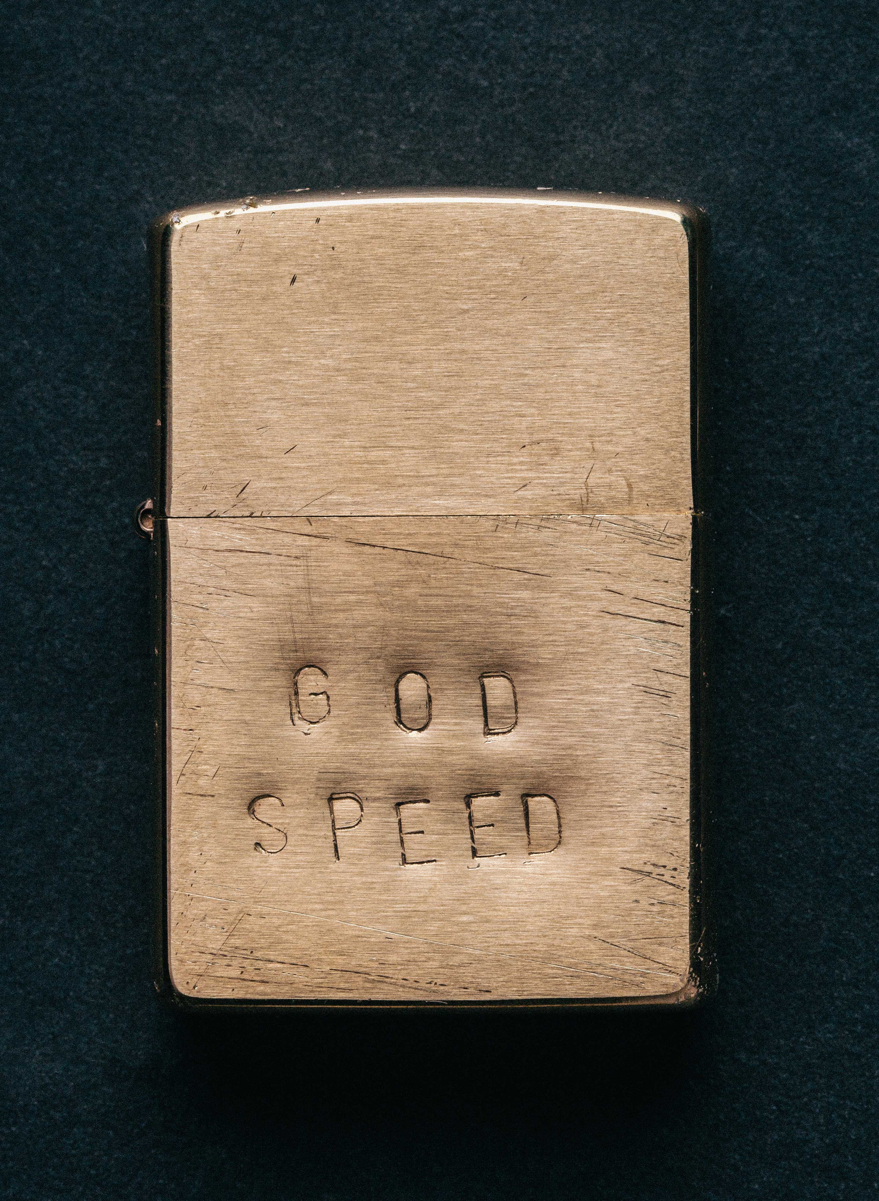 hand stamped “godspeed” zippo - Image 5