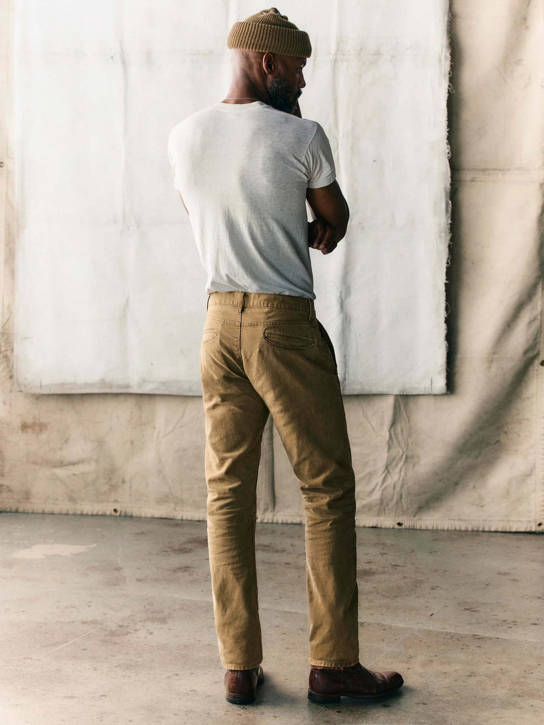 oscar washed brown broken twill - Image 11